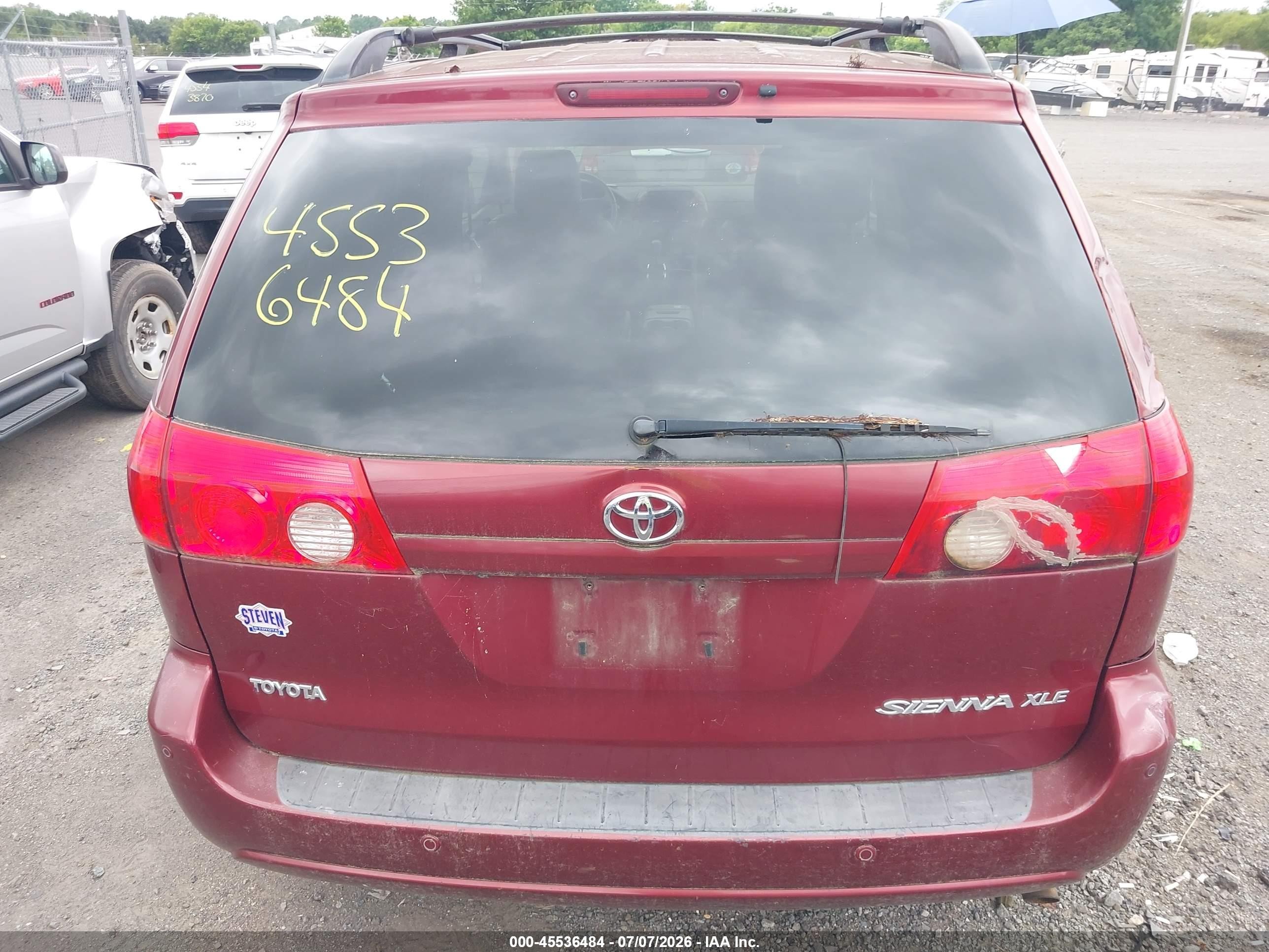 2009 Toyota Sienna Xle Maroon vin: 5TDZK22C29S231190