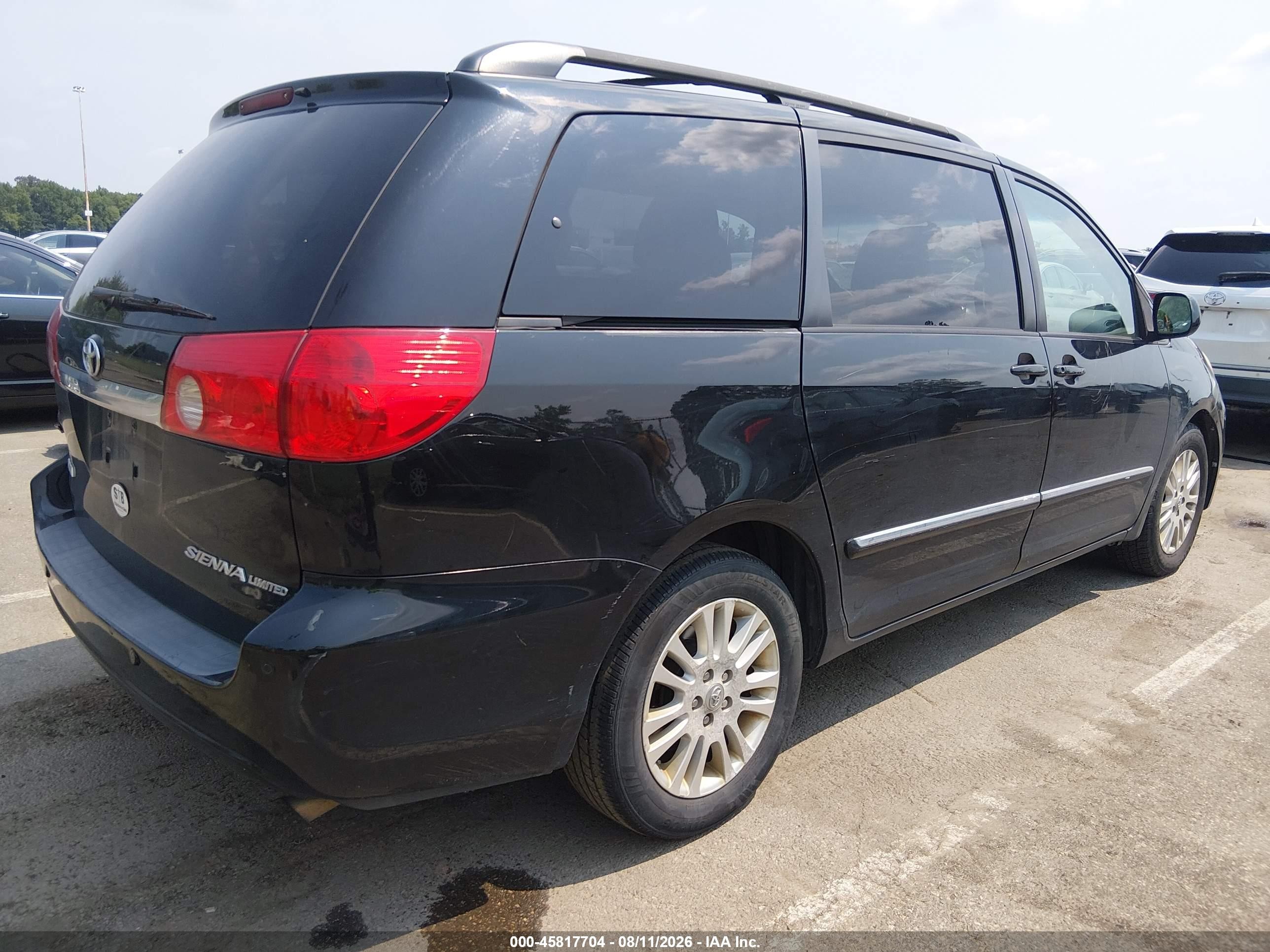2009 Toyota Sienna Limited Черный vin: 5TDZK22C29S266392