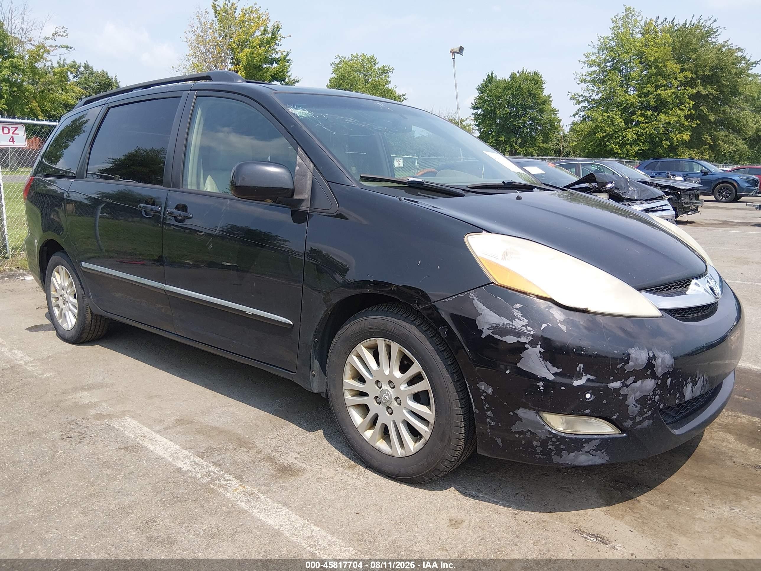 2009 Toyota Sienna Limited Черный vin: 5TDZK22C29S266392