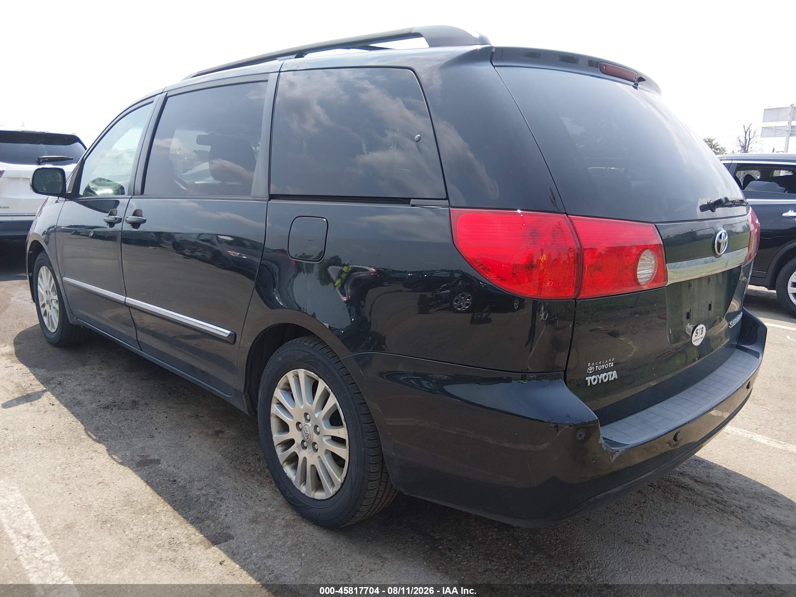 2009 Toyota Sienna Limited Черный vin: 5TDZK22C29S266392