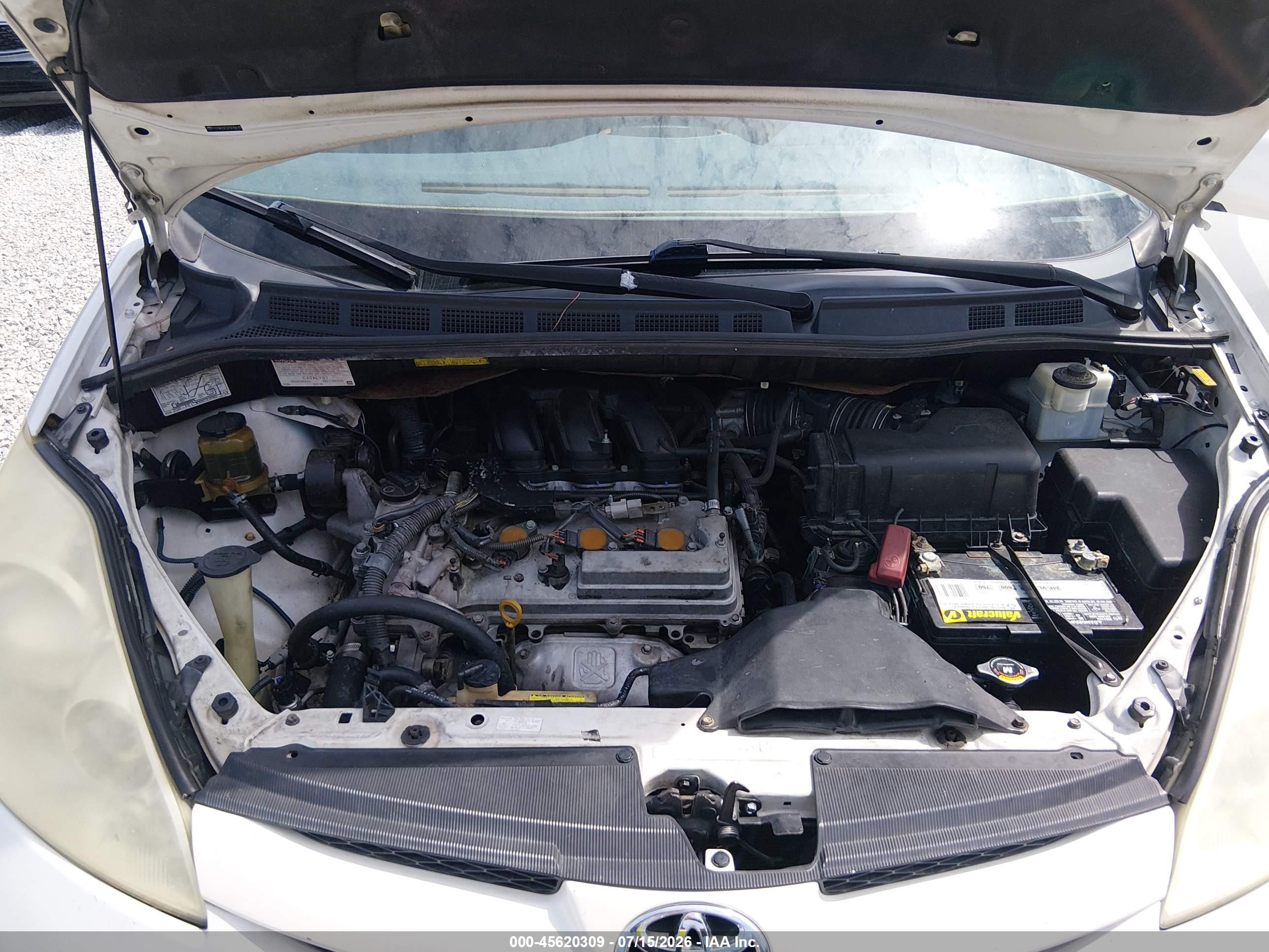 2007 Toyota Sienna Xle White vin: 5TDZK22C37S018410