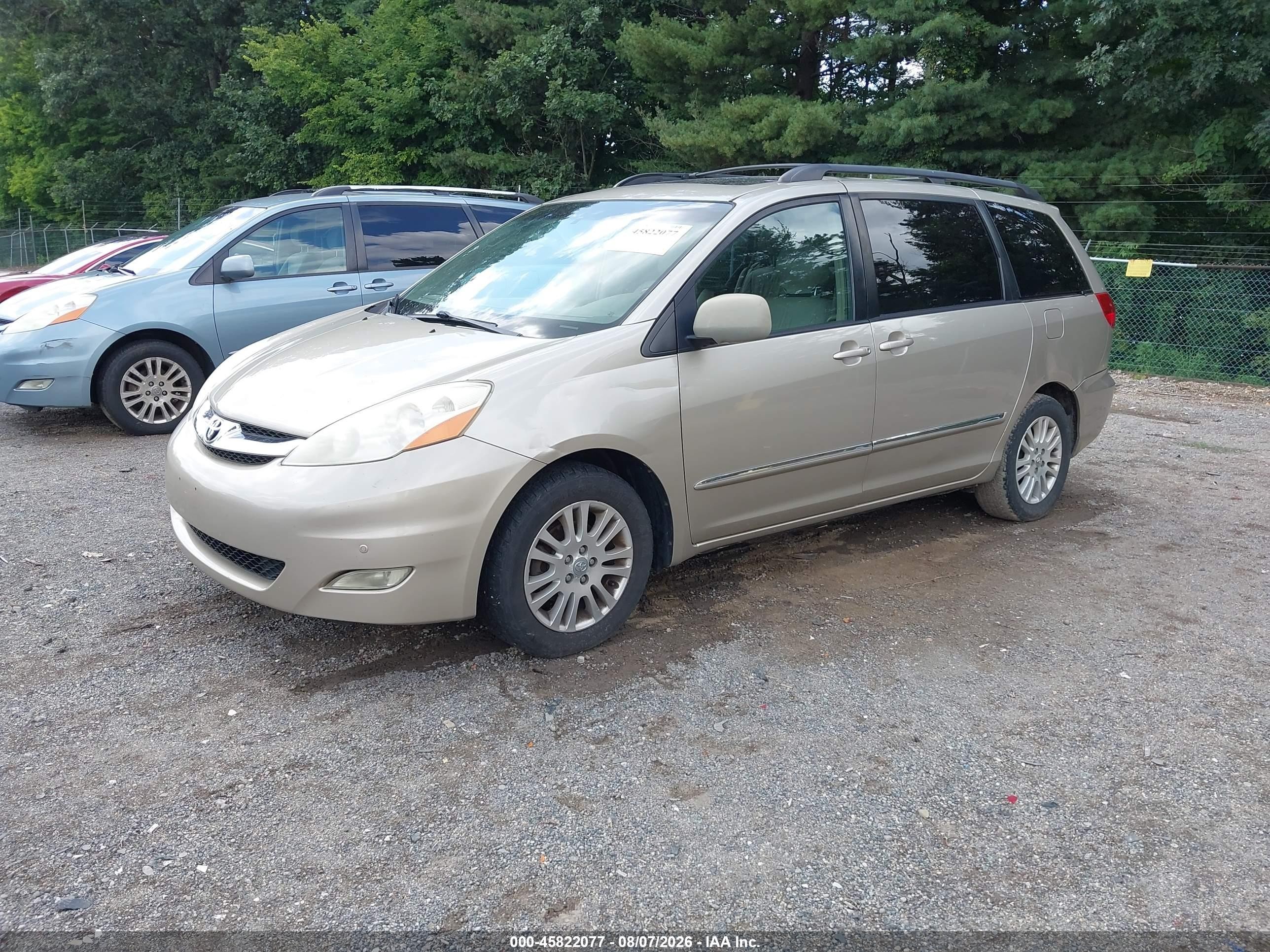 2007 Toyota Sienna Xle Limited Золотой vin: 5TDZK22C37S093785