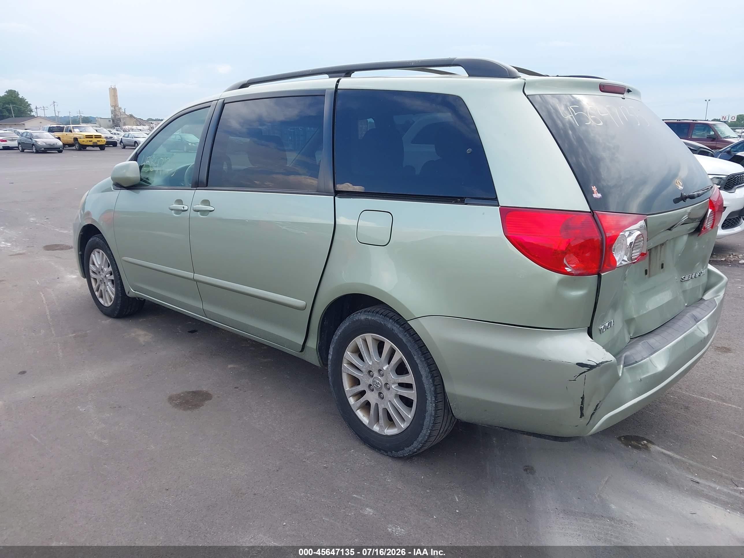 2008 Toyota Sienna Xle Зеленый vin: 5TDZK22C38S187005