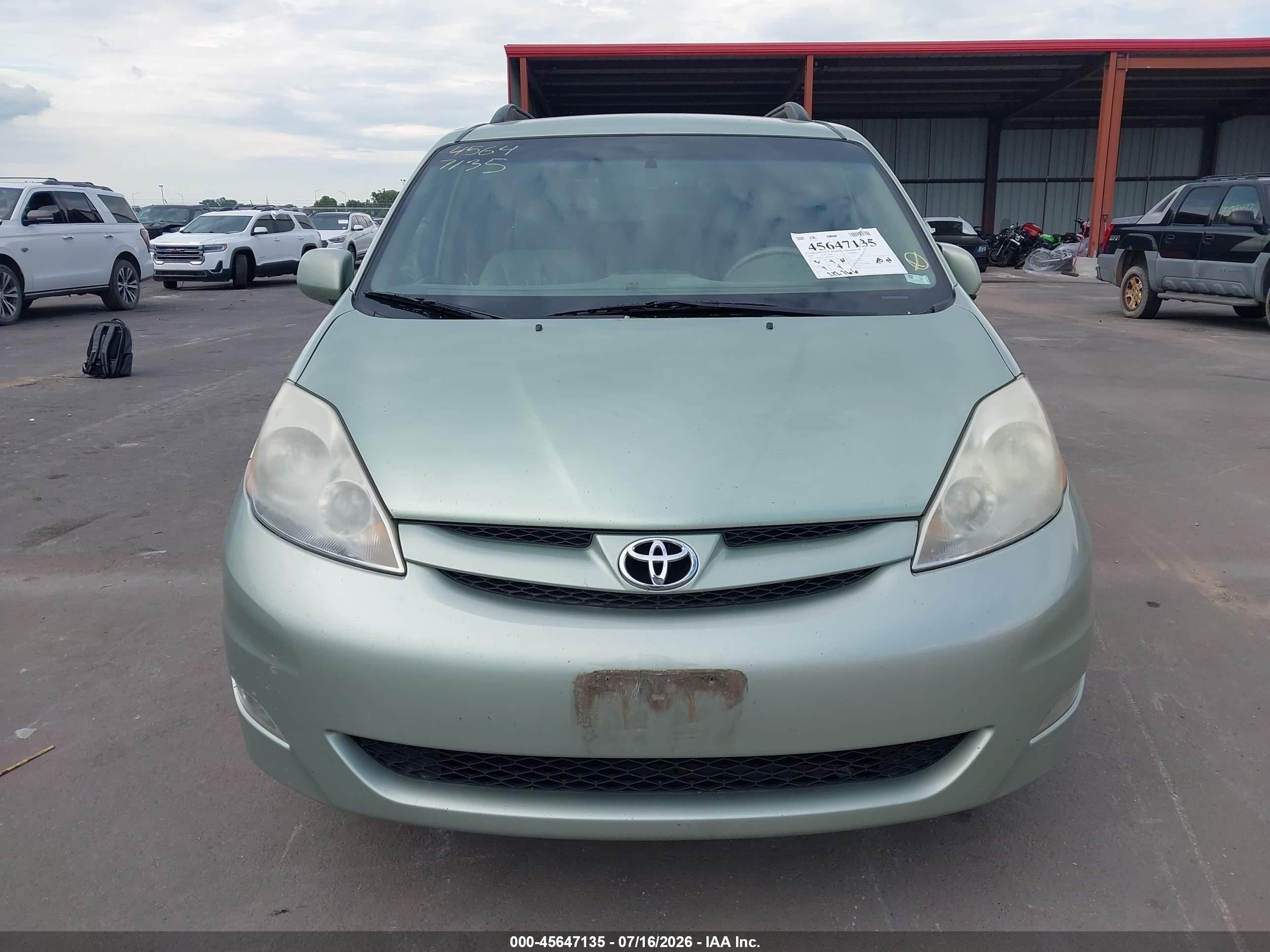 2008 Toyota Sienna Xle Зеленый vin: 5TDZK22C38S187005