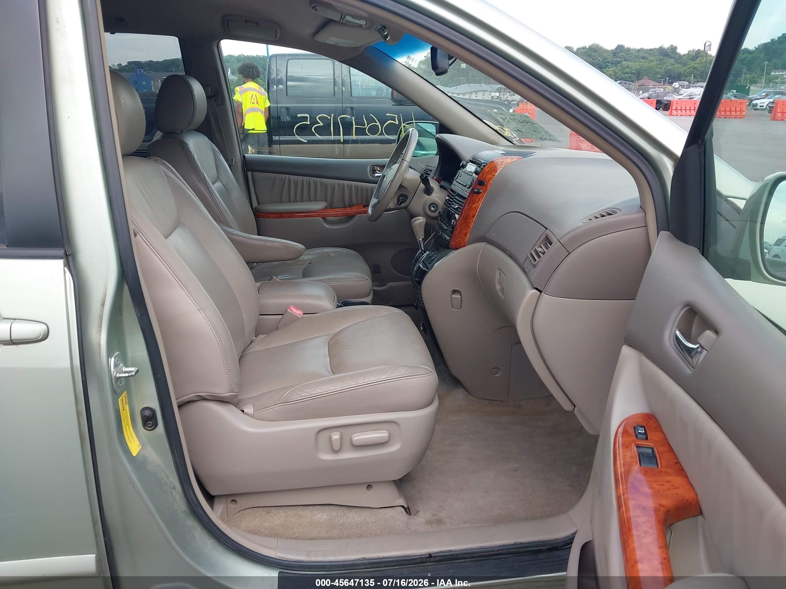 2008 Toyota Sienna Xle Зеленый vin: 5TDZK22C38S187005