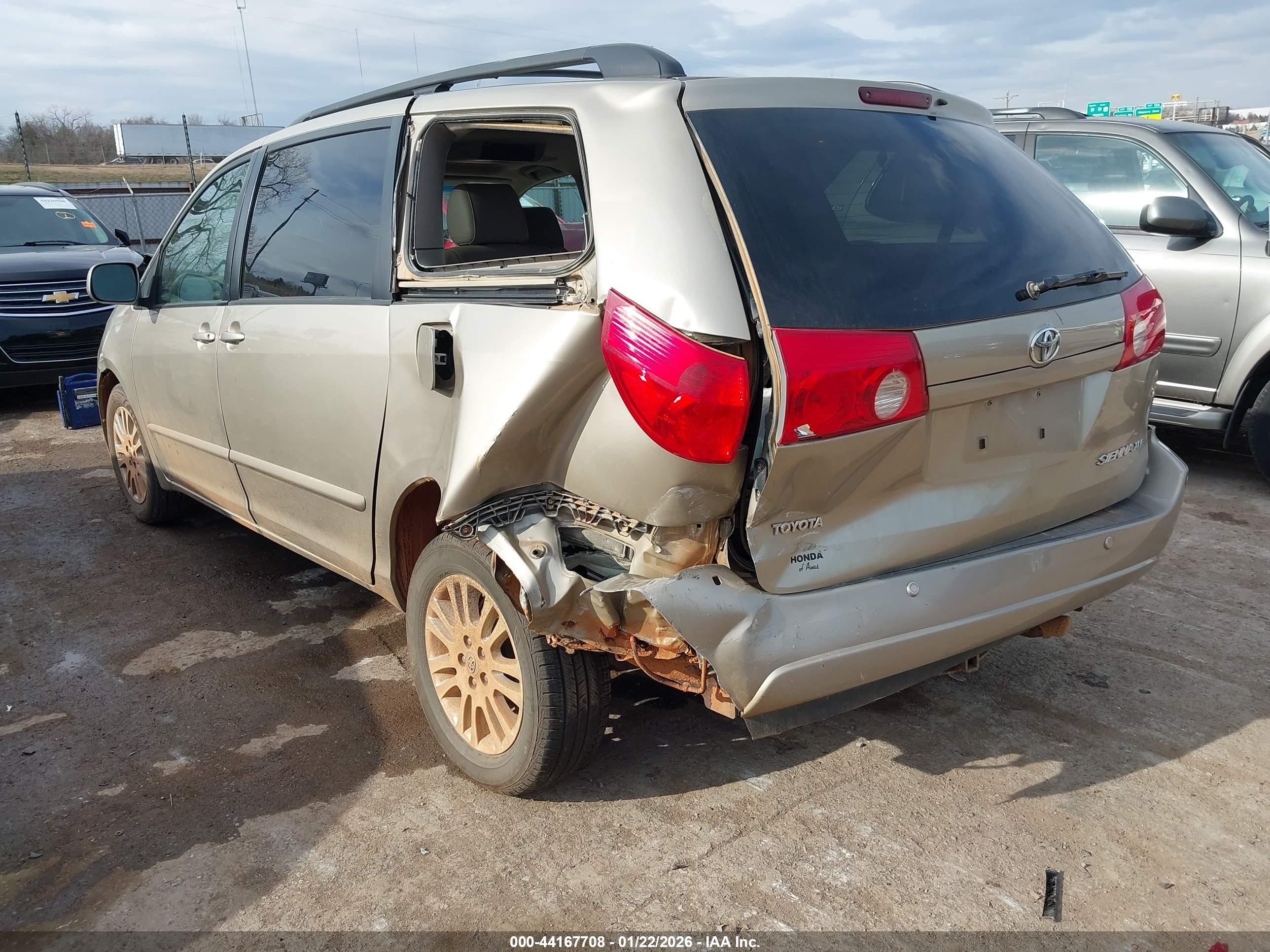 2008 Toyota Sienna Xle Желто-коричневый vin: 5TDZK22C38S199378