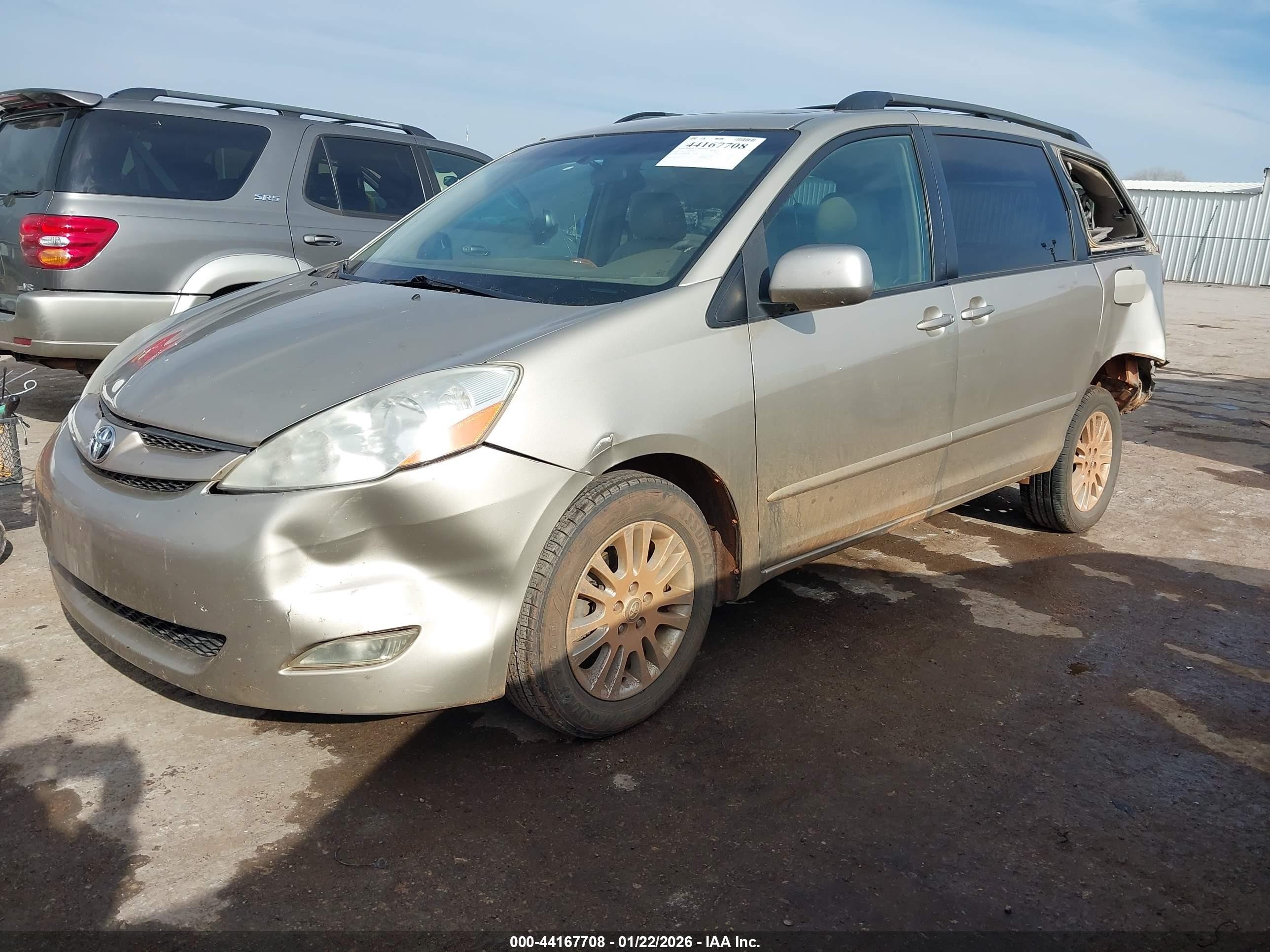 2008 Toyota Sienna Xle Желто-коричневый vin: 5TDZK22C38S199378