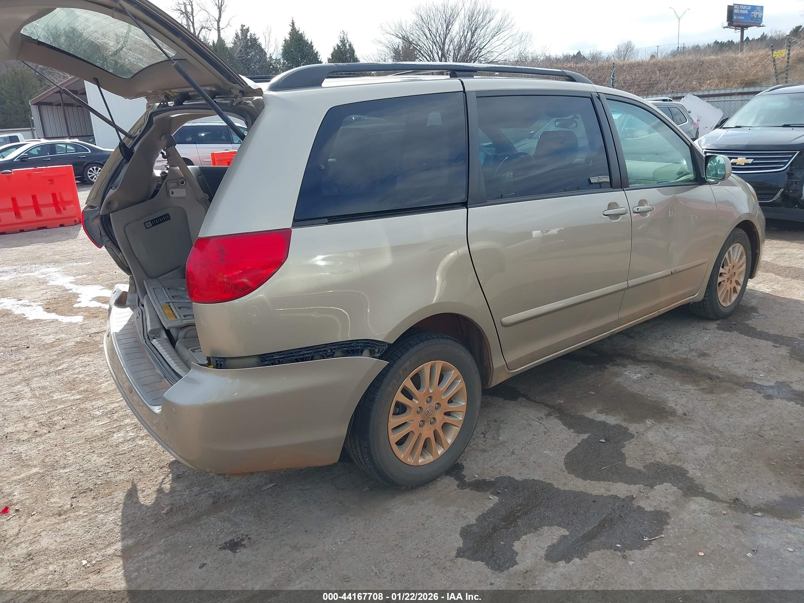 2008 Toyota Sienna Xle Желто-коричневый vin: 5TDZK22C38S199378