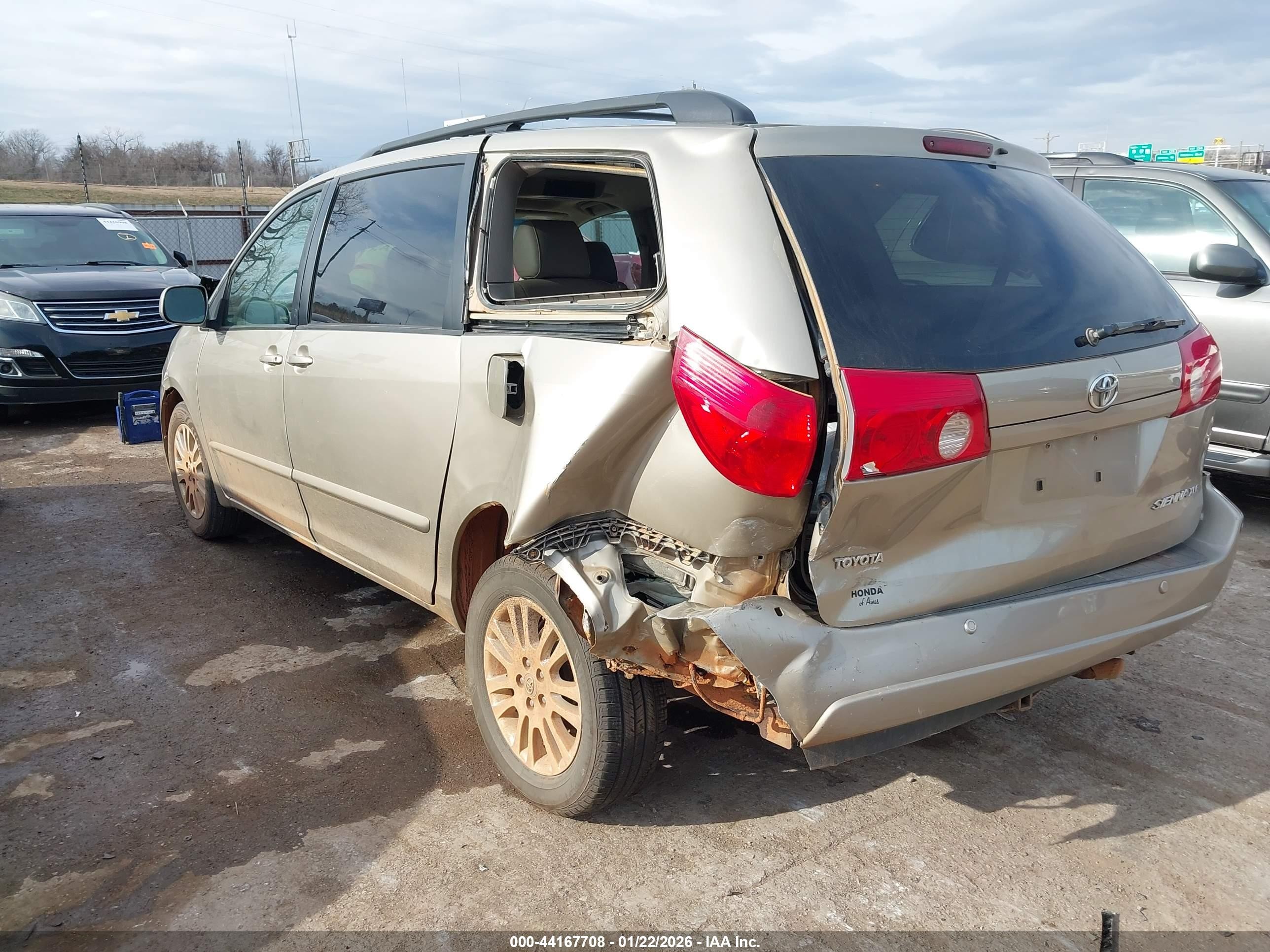 2008 Toyota Sienna Xle Желто-коричневый vin: 5TDZK22C38S199378