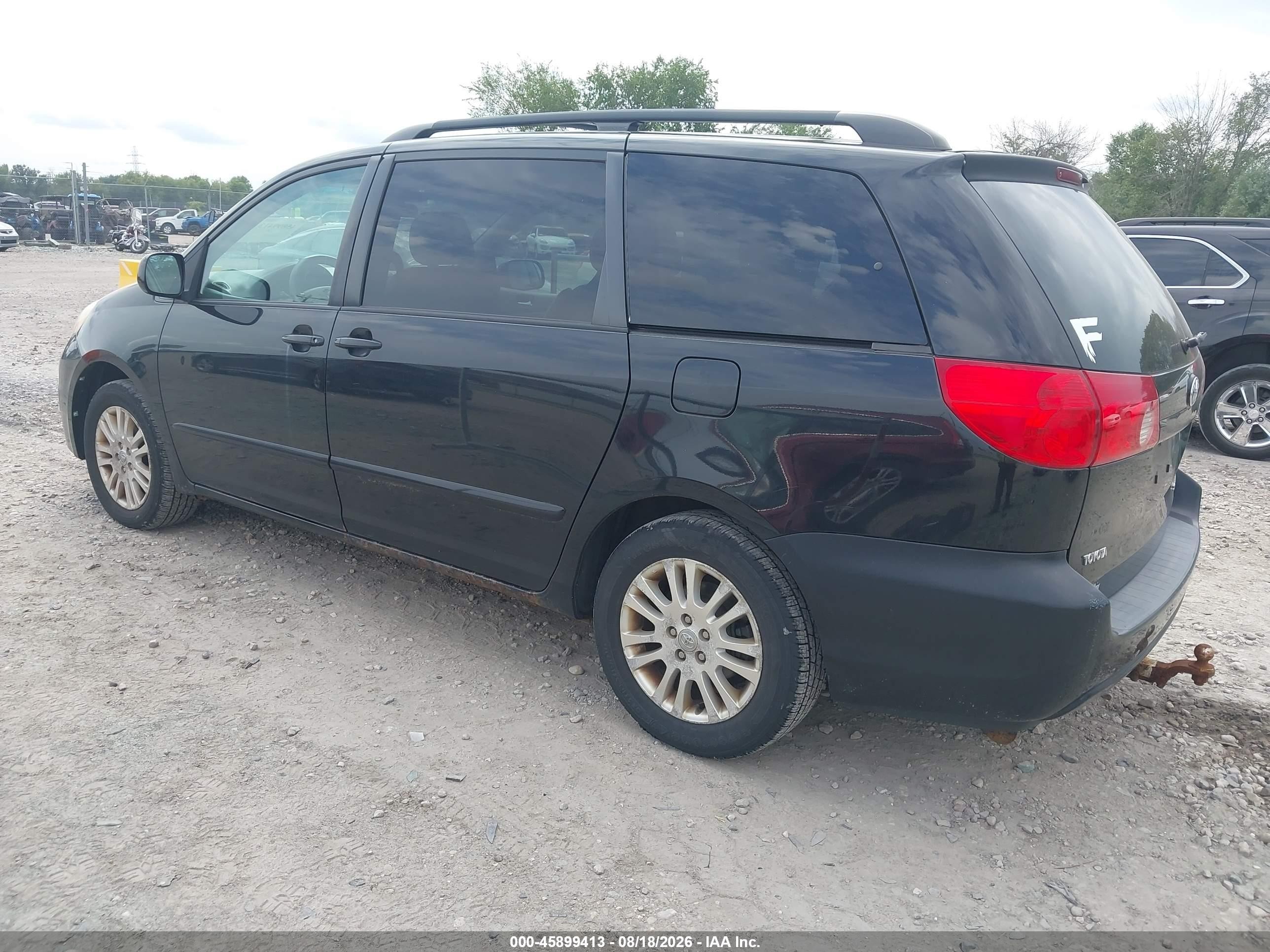 2008 Toyota Sienna Xle Black vin: 5TDZK22C38S218057