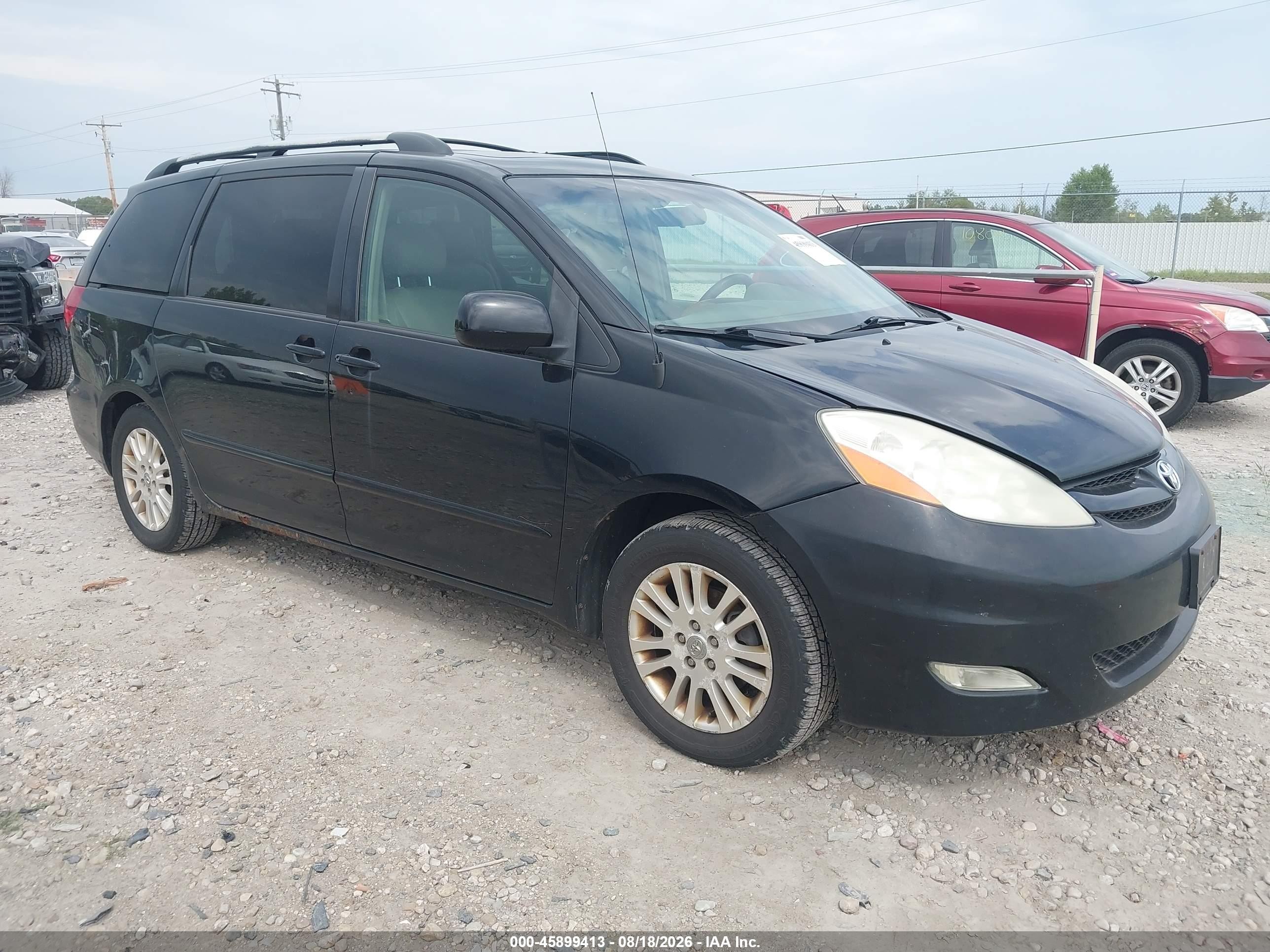 2008 Toyota Sienna Xle Black vin: 5TDZK22C38S218057