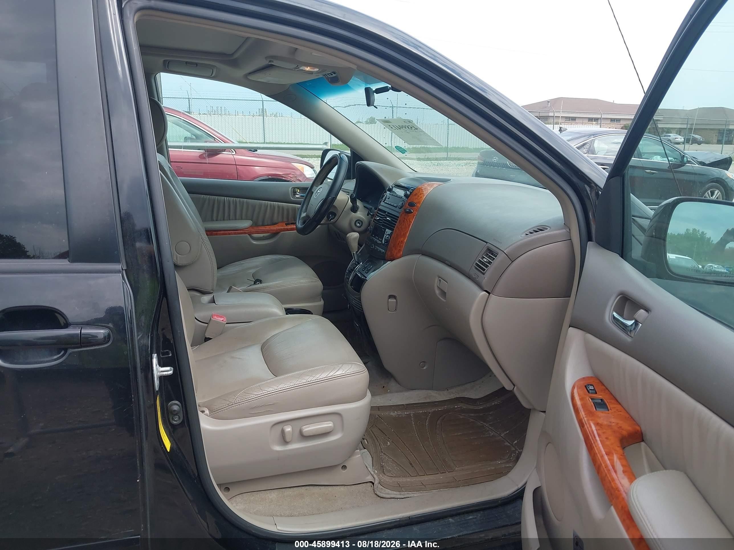 2008 Toyota Sienna Xle Black vin: 5TDZK22C38S218057