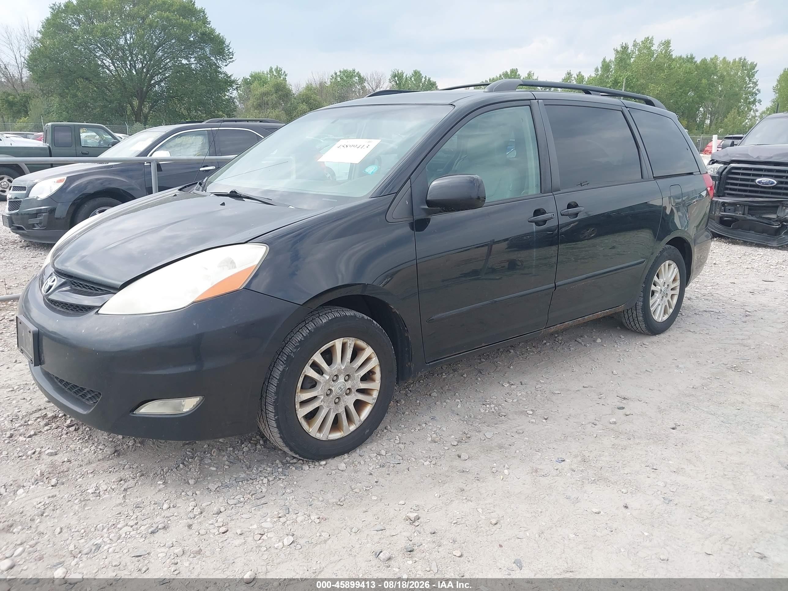 2008 Toyota Sienna Xle Black vin: 5TDZK22C38S218057
