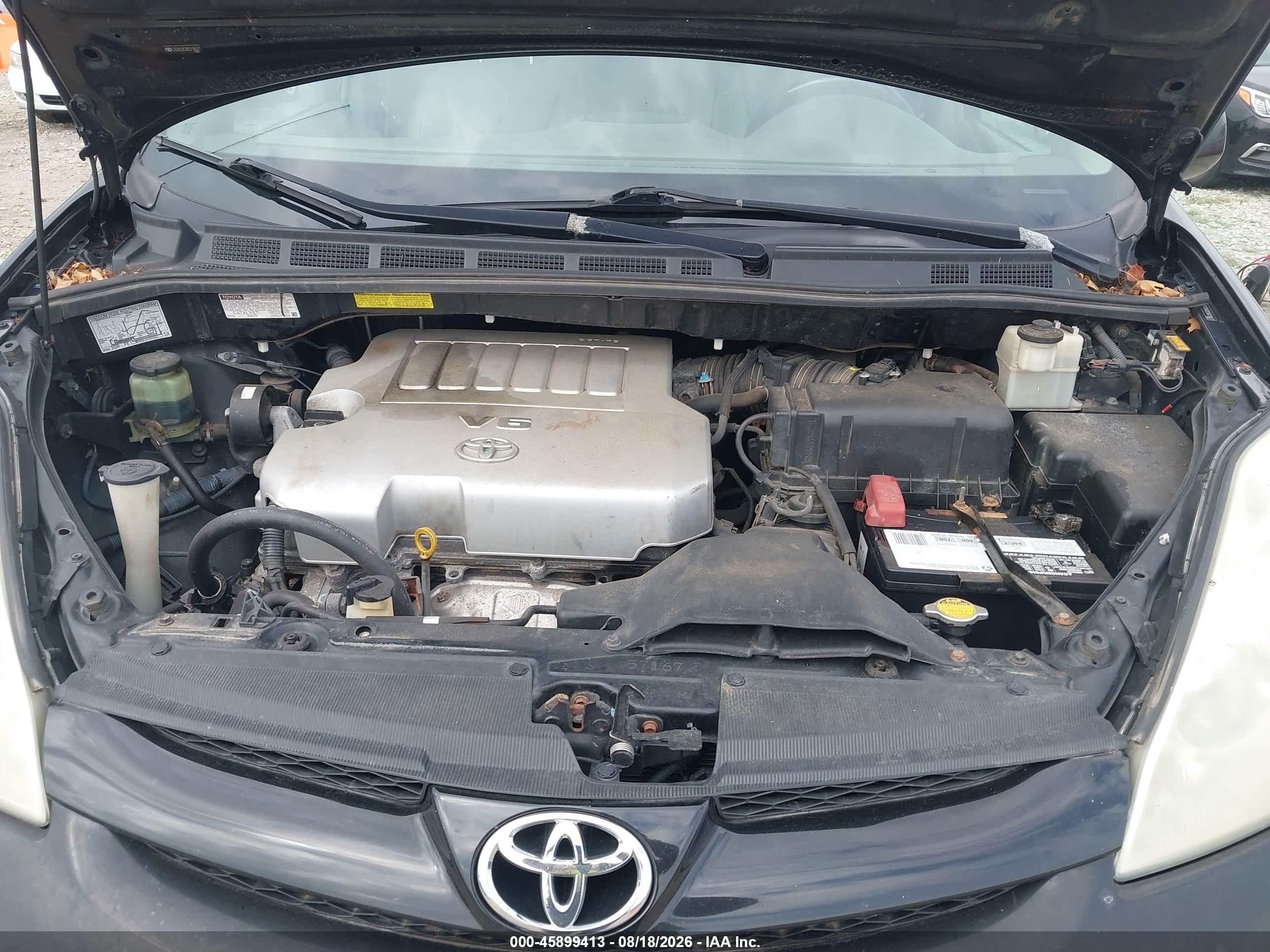 2008 Toyota Sienna Xle Black vin: 5TDZK22C38S218057