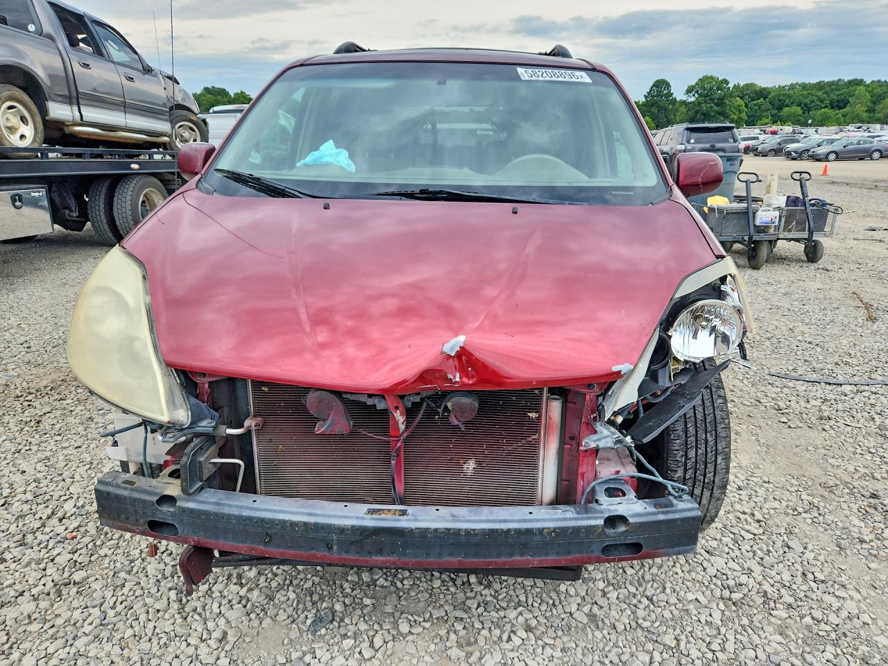 2008 Toyota Sienna Xle Maroon vin: 5TDZK22C38S224988