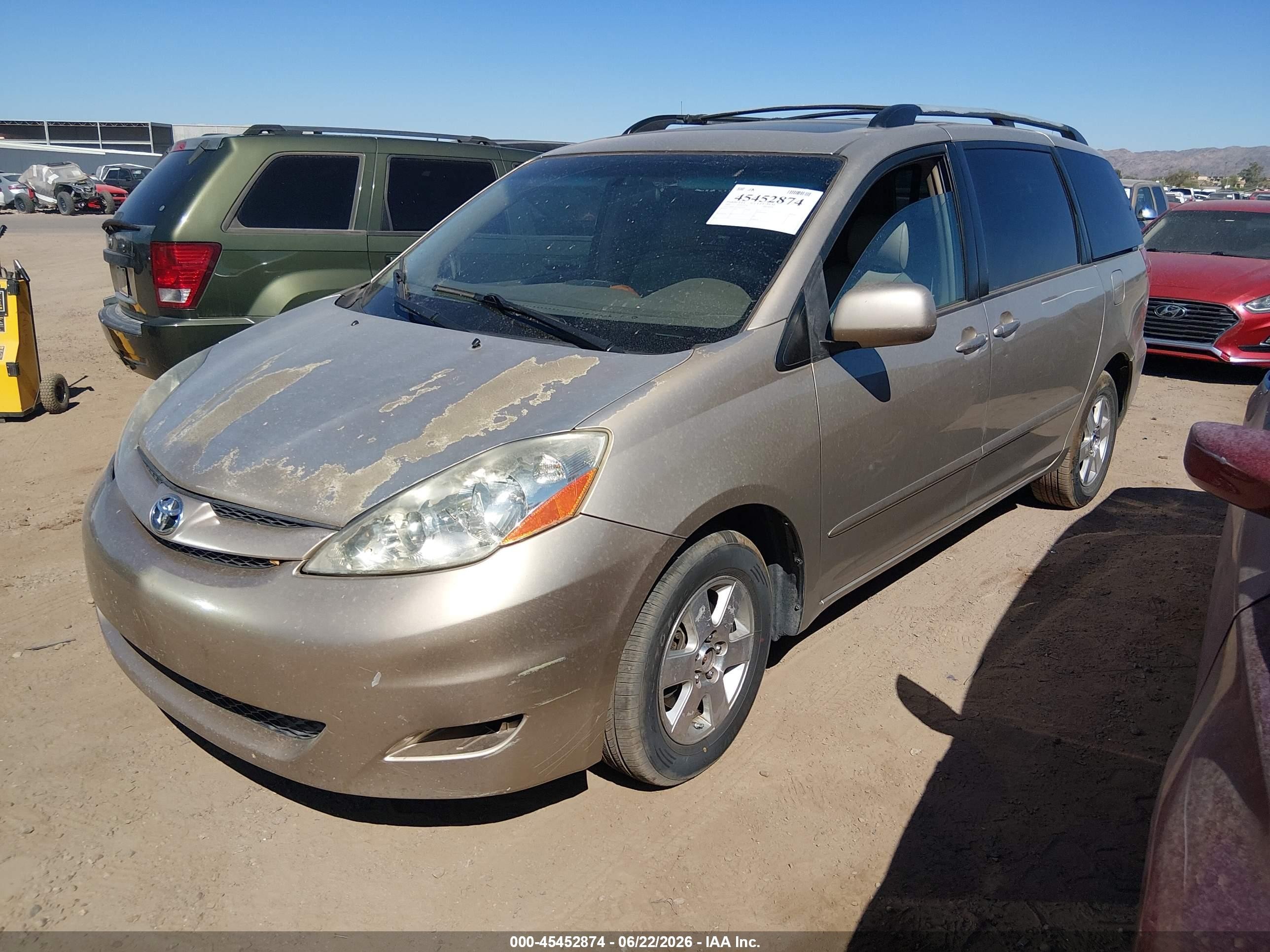2008 Toyota Sienna Xle Beige vin: 5TDZK22C48S133471