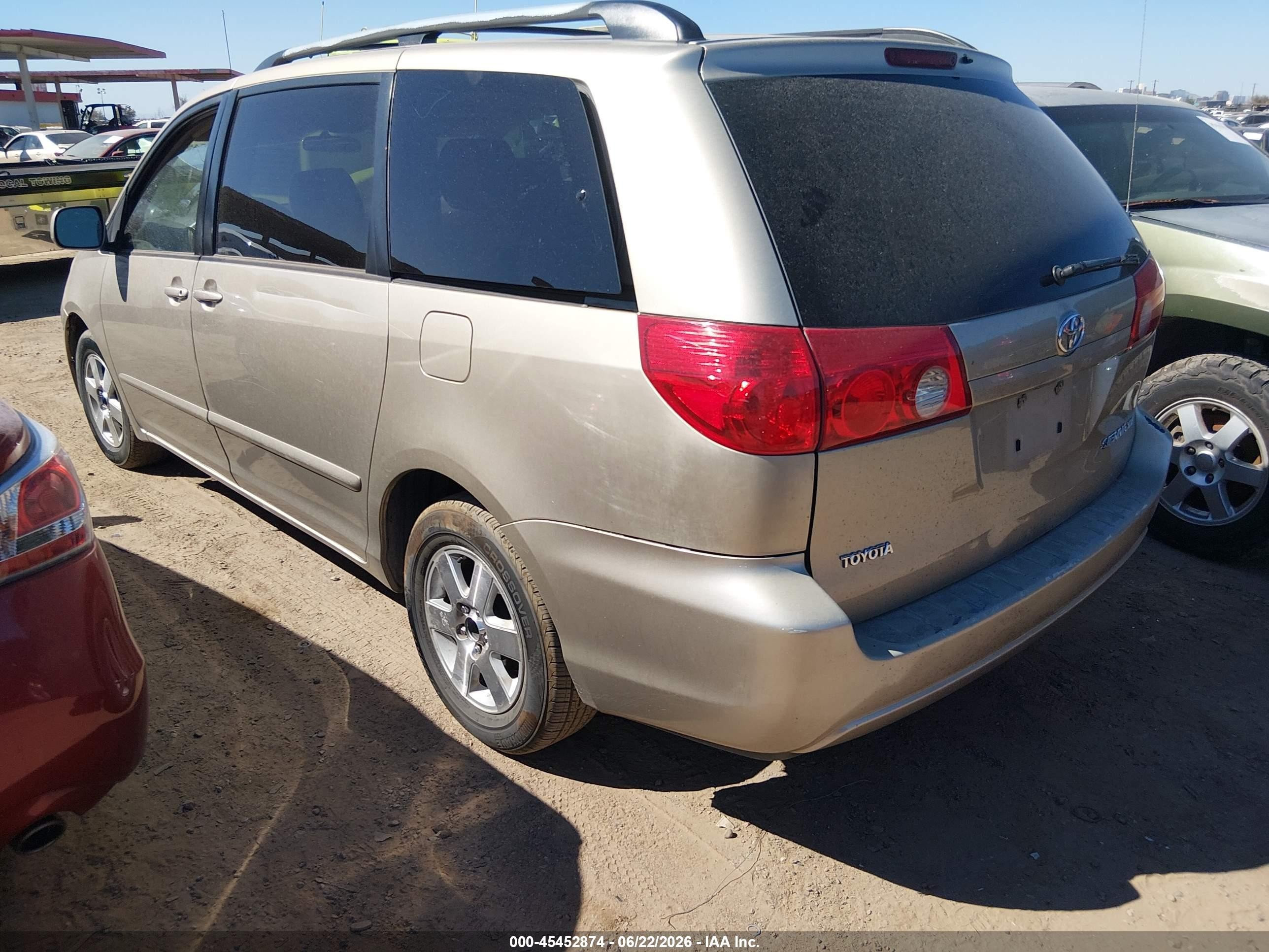 2008 Toyota Sienna Xle Beige vin: 5TDZK22C48S133471