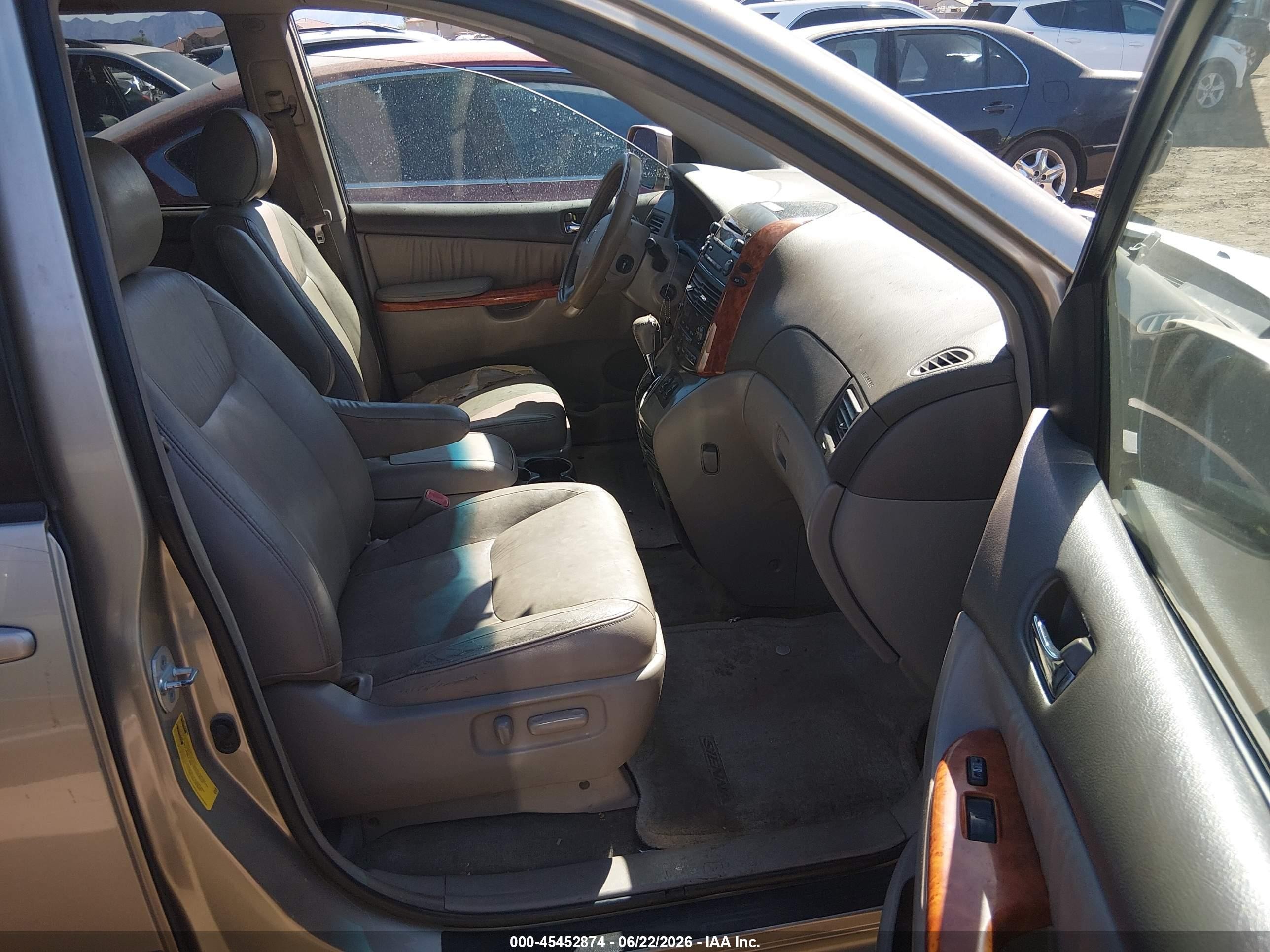 2008 Toyota Sienna Xle Beige vin: 5TDZK22C48S133471