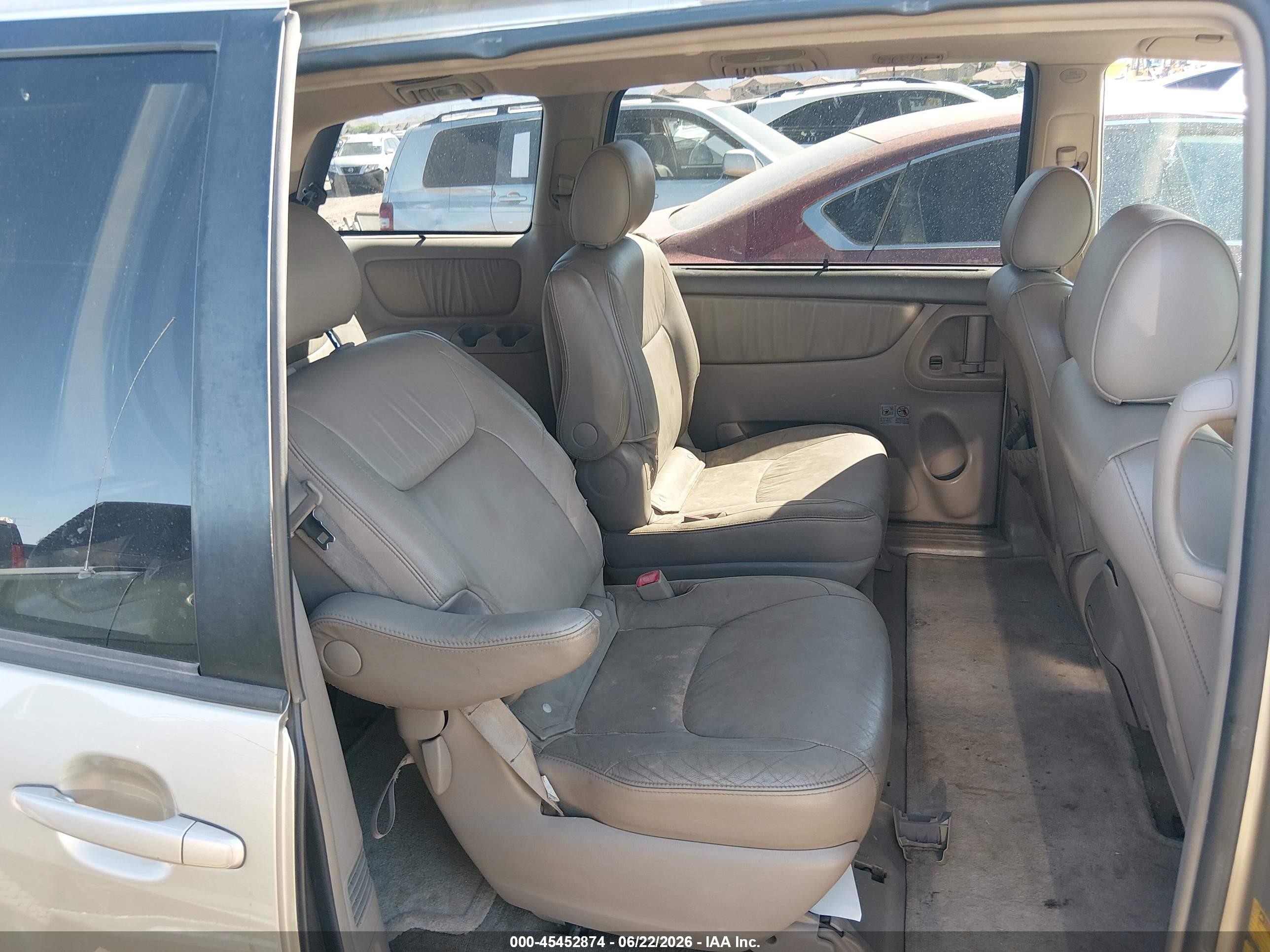 2008 Toyota Sienna Xle Beige vin: 5TDZK22C48S133471
