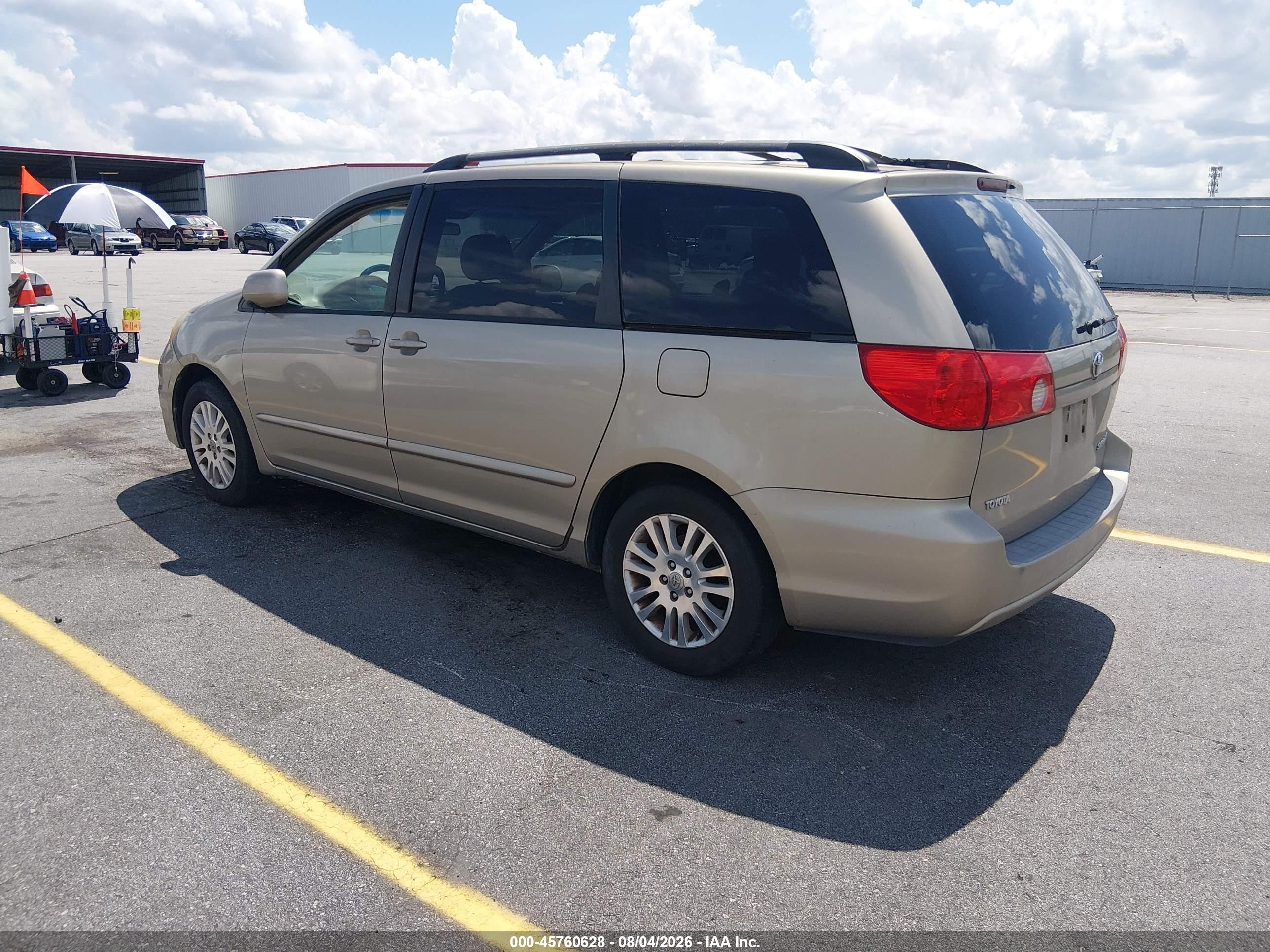 2008 Toyota Sienna Xle/xle Limited Beige vin: 5TDZK22C48S217175