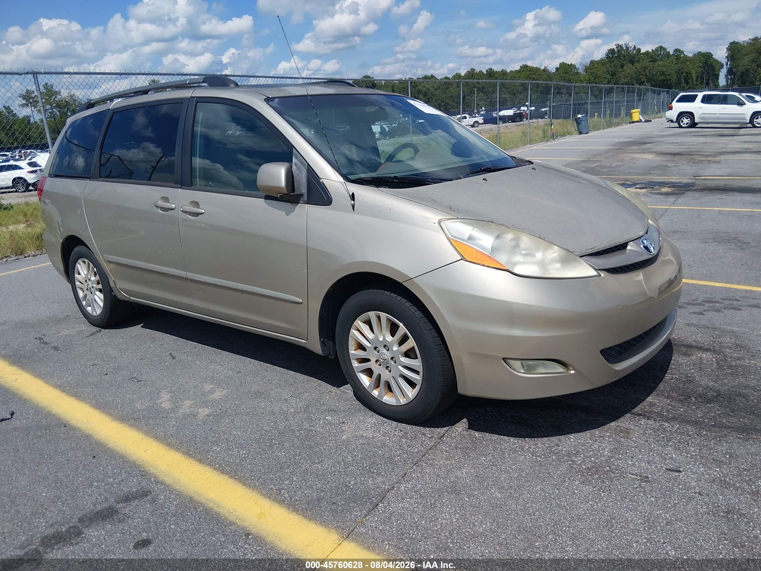 2008 Toyota Sienna Xle/xle Limited Beige vin: 5TDZK22C48S217175