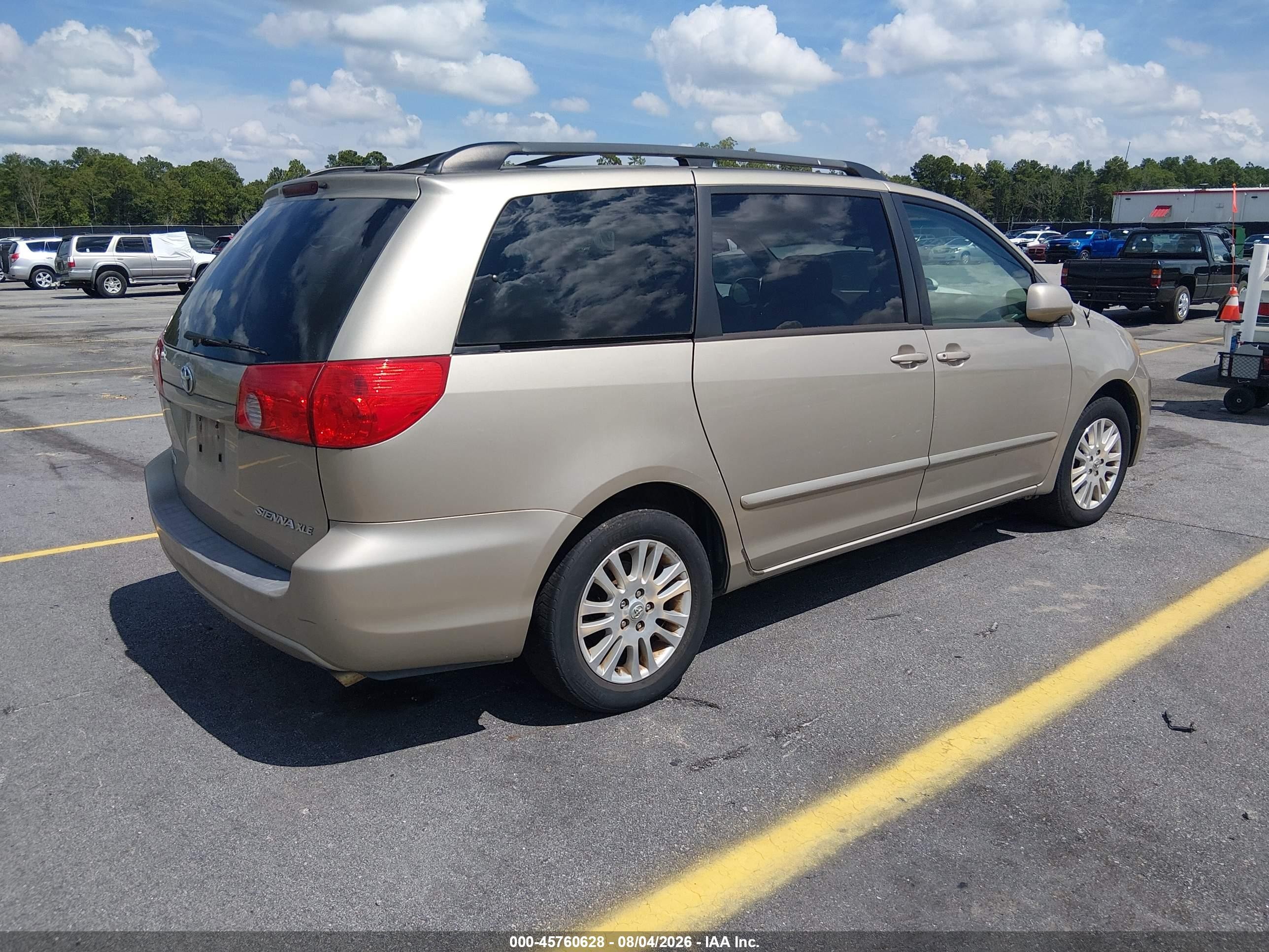 2008 Toyota Sienna Xle/xle Limited Beige vin: 5TDZK22C48S217175