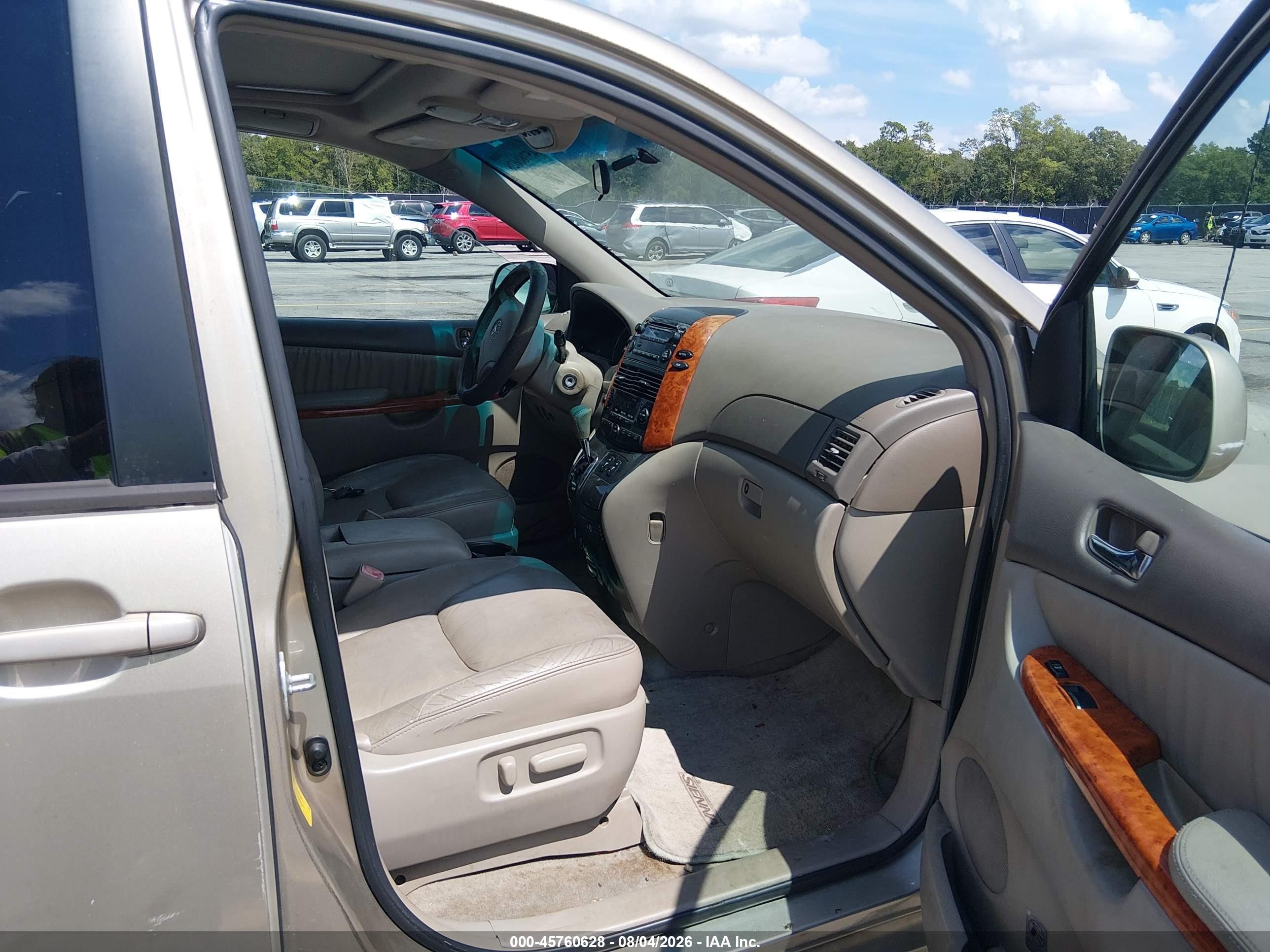 2008 Toyota Sienna Xle/xle Limited Beige vin: 5TDZK22C48S217175