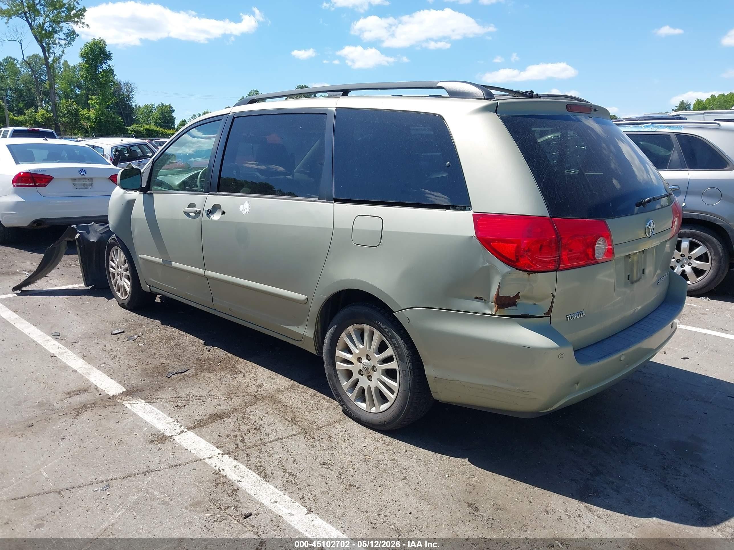 2009 Toyota Sienna Xle Green vin: 5TDZK22C49S244121