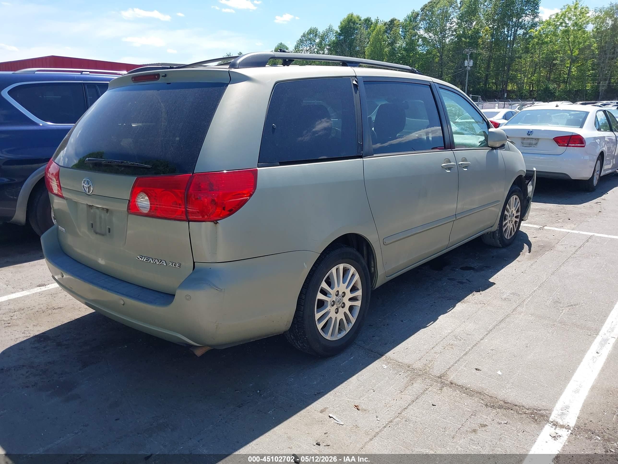 2009 Toyota Sienna Xle Green vin: 5TDZK22C49S244121