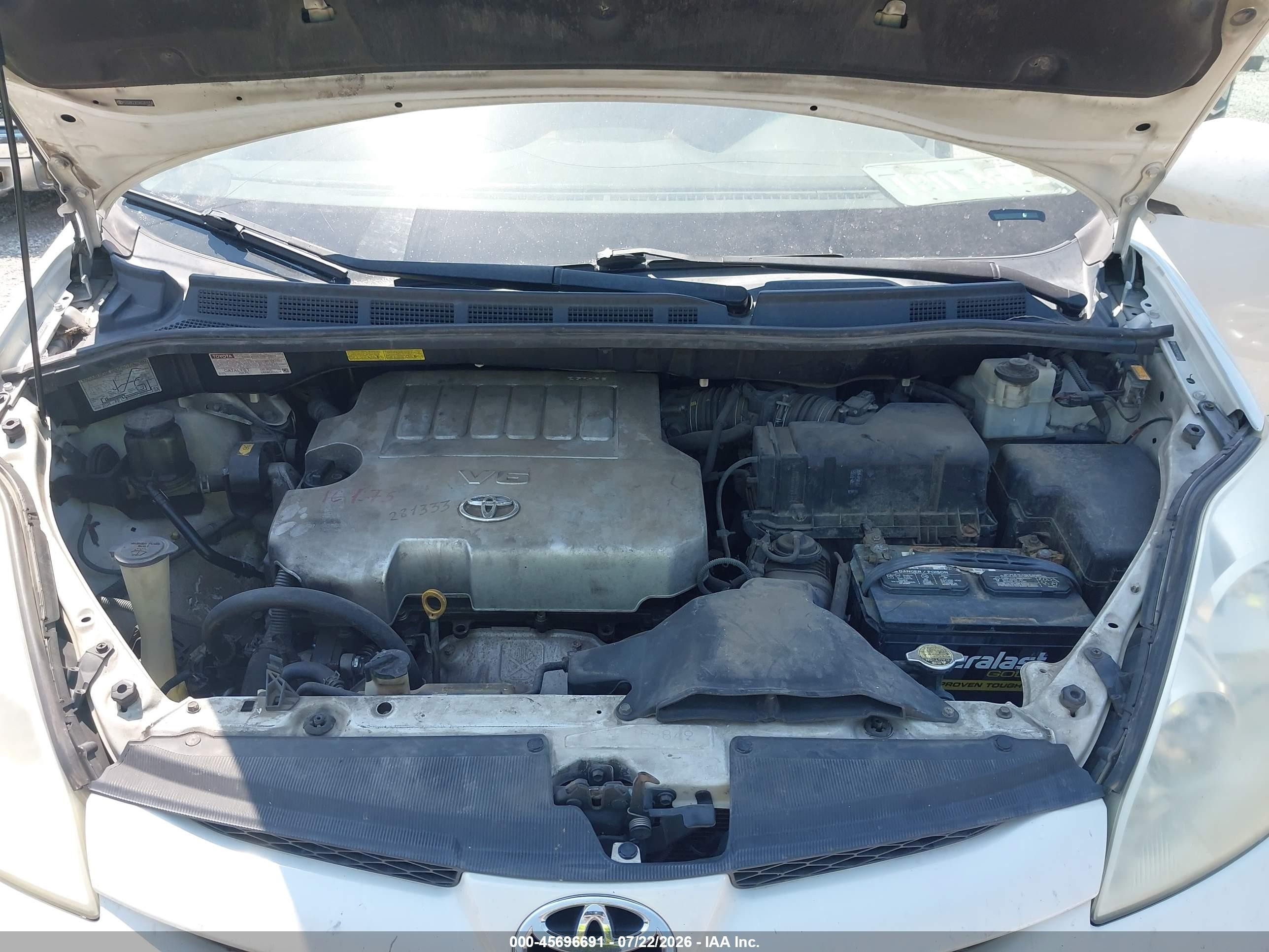 2008 Toyota Sienna Xle White vin: 5TDZK22C58S201258