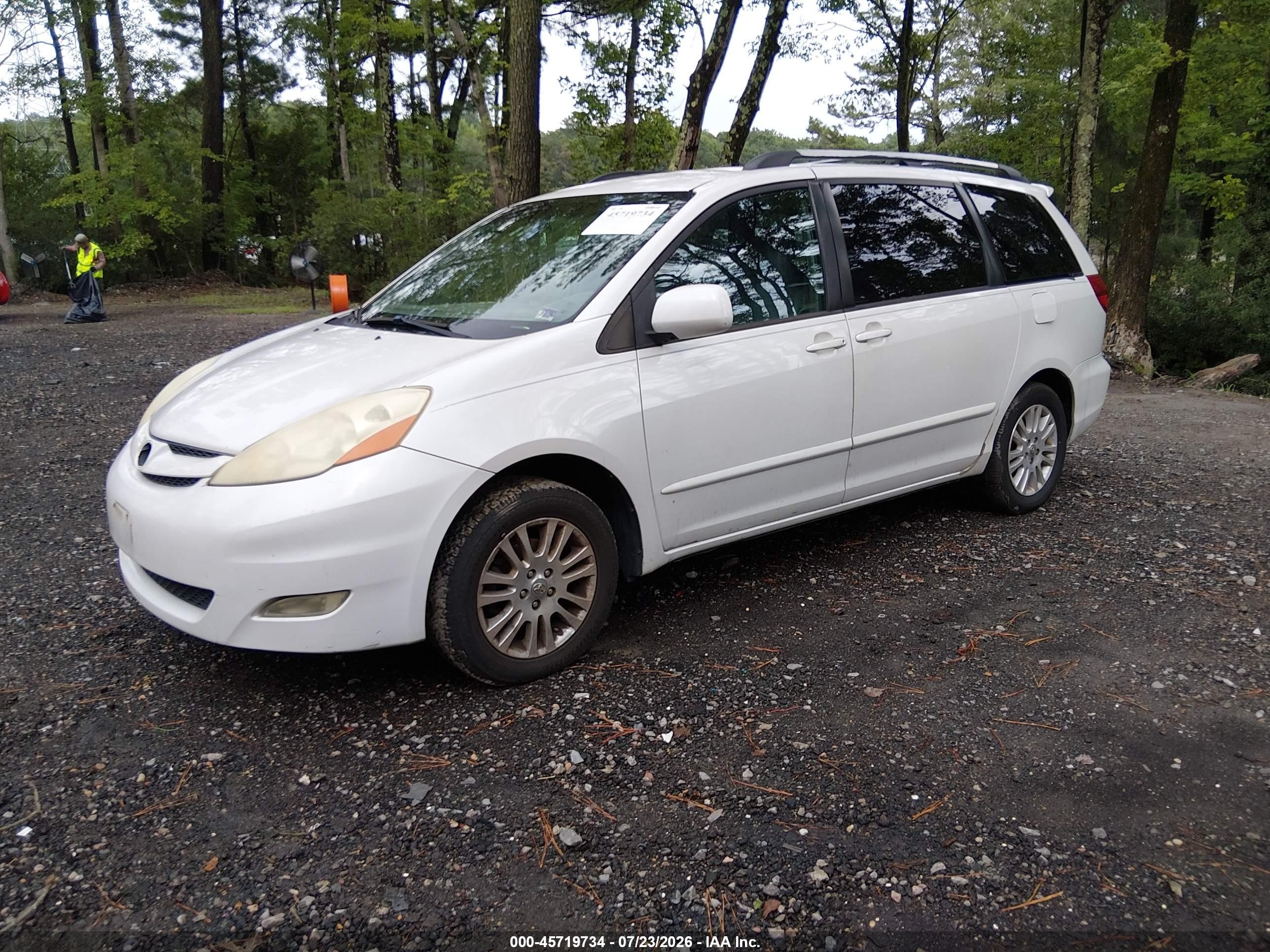 2008 Toyota Sienna Xle White vin: 5TDZK22C58S217041