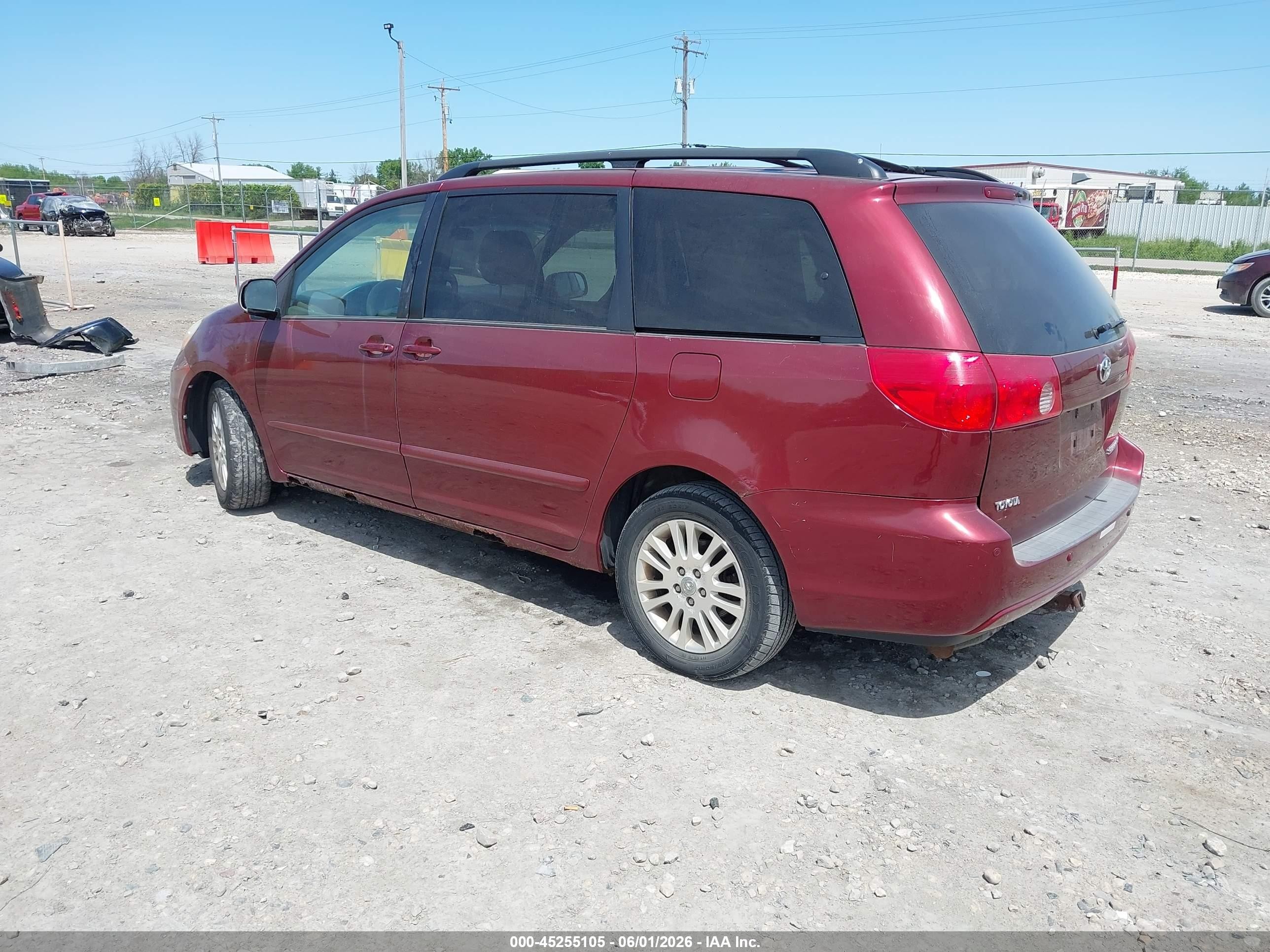 2009 Toyota Sienna Xle Red vin: 5TDZK22C59S274809