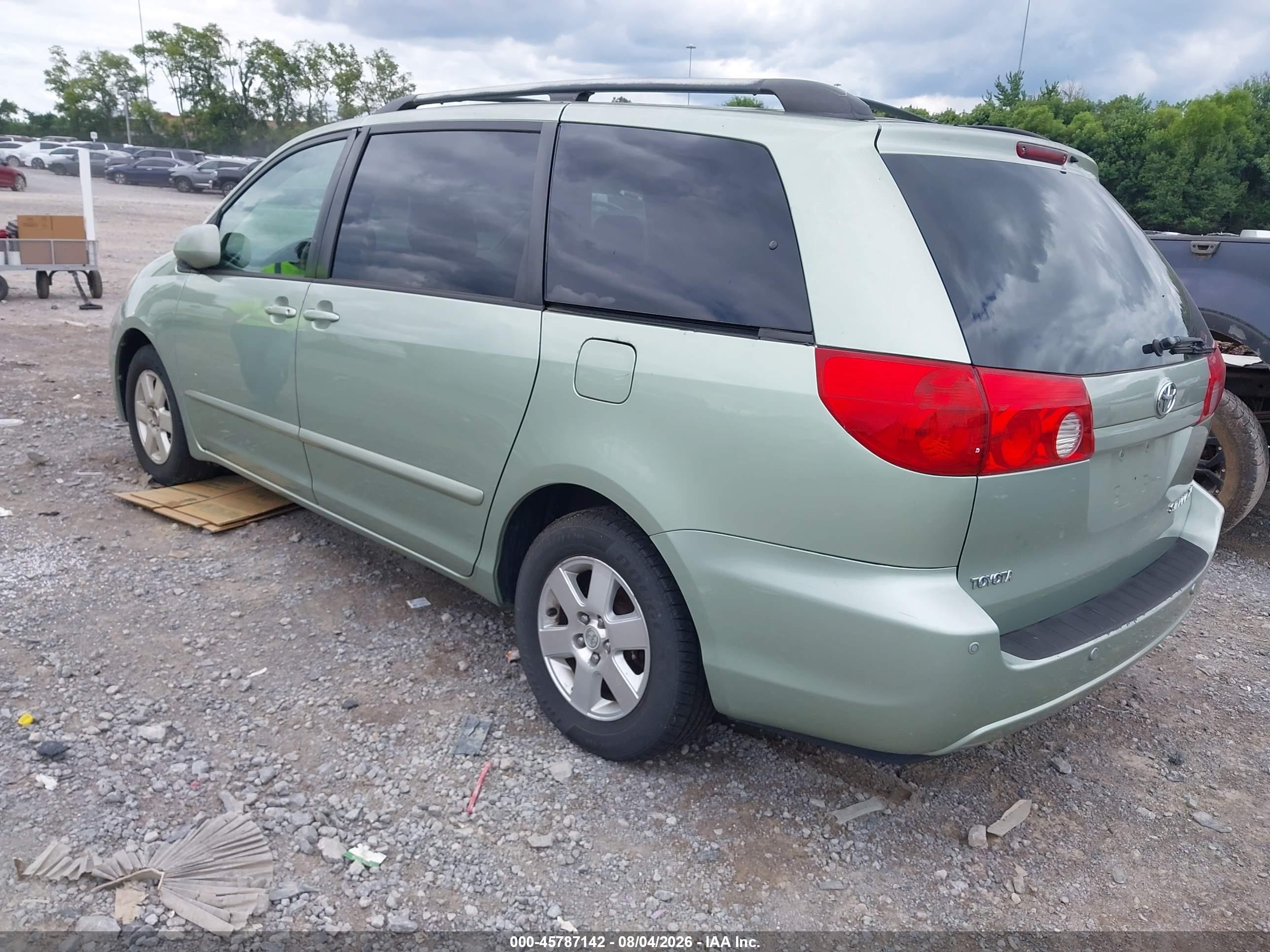 2008 Toyota Sienna Xle Green vin: 5TDZK22C68S160994