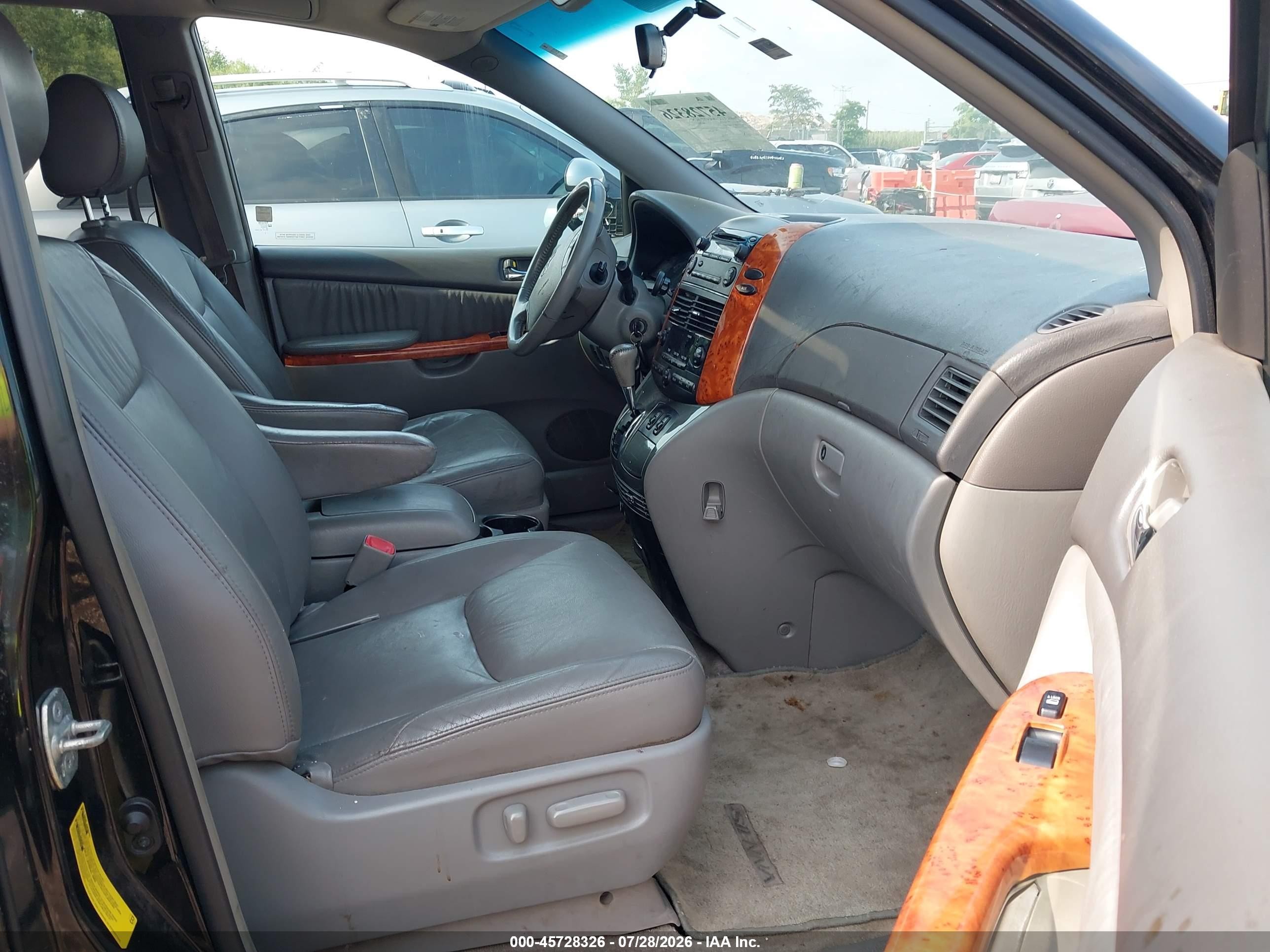 2008 Toyota Sienna Xle Black vin: 5TDZK22C68S197401