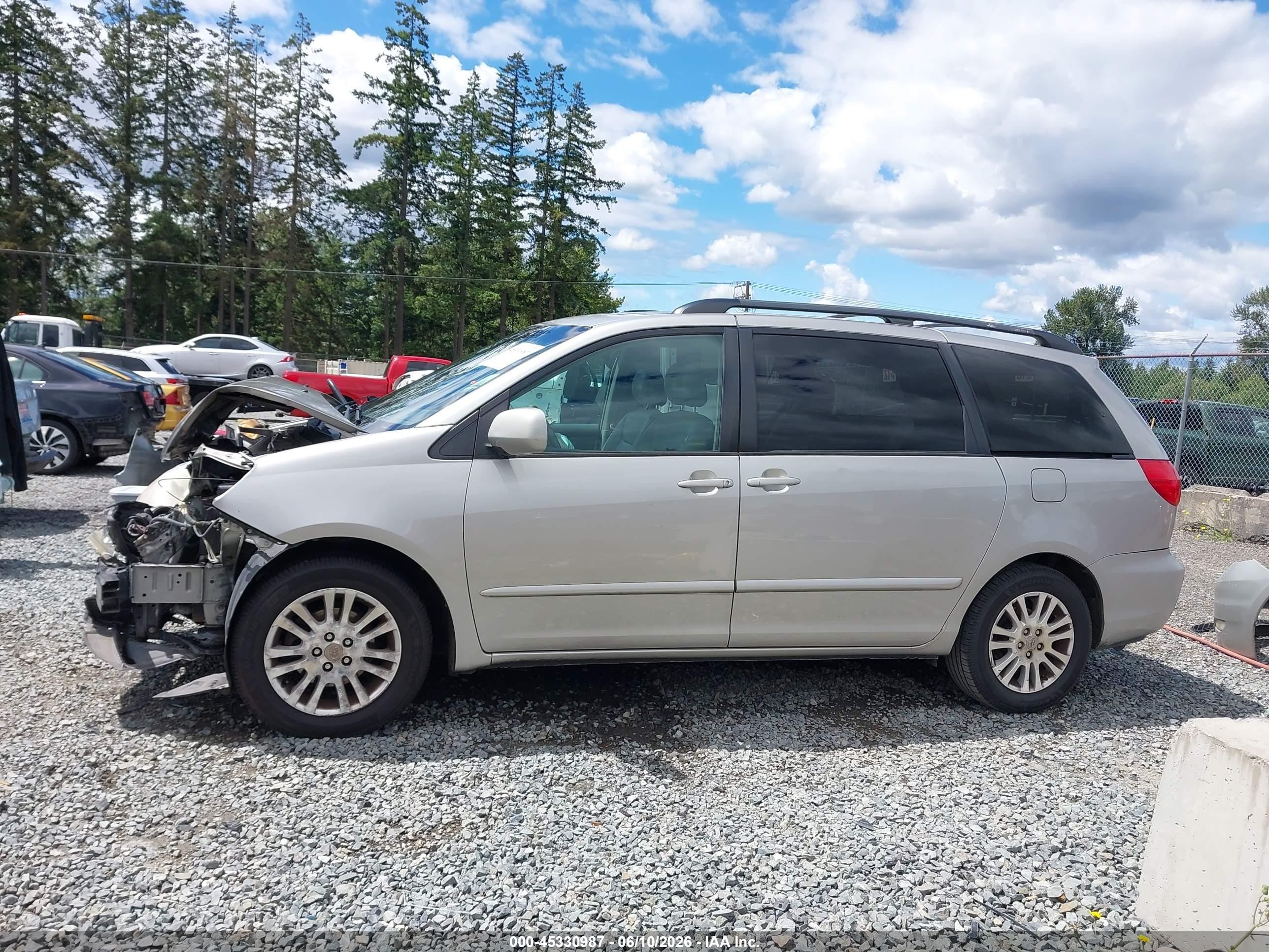 2008 Toyota Sienna Xle Gray vin: 5TDZK22C78S184527