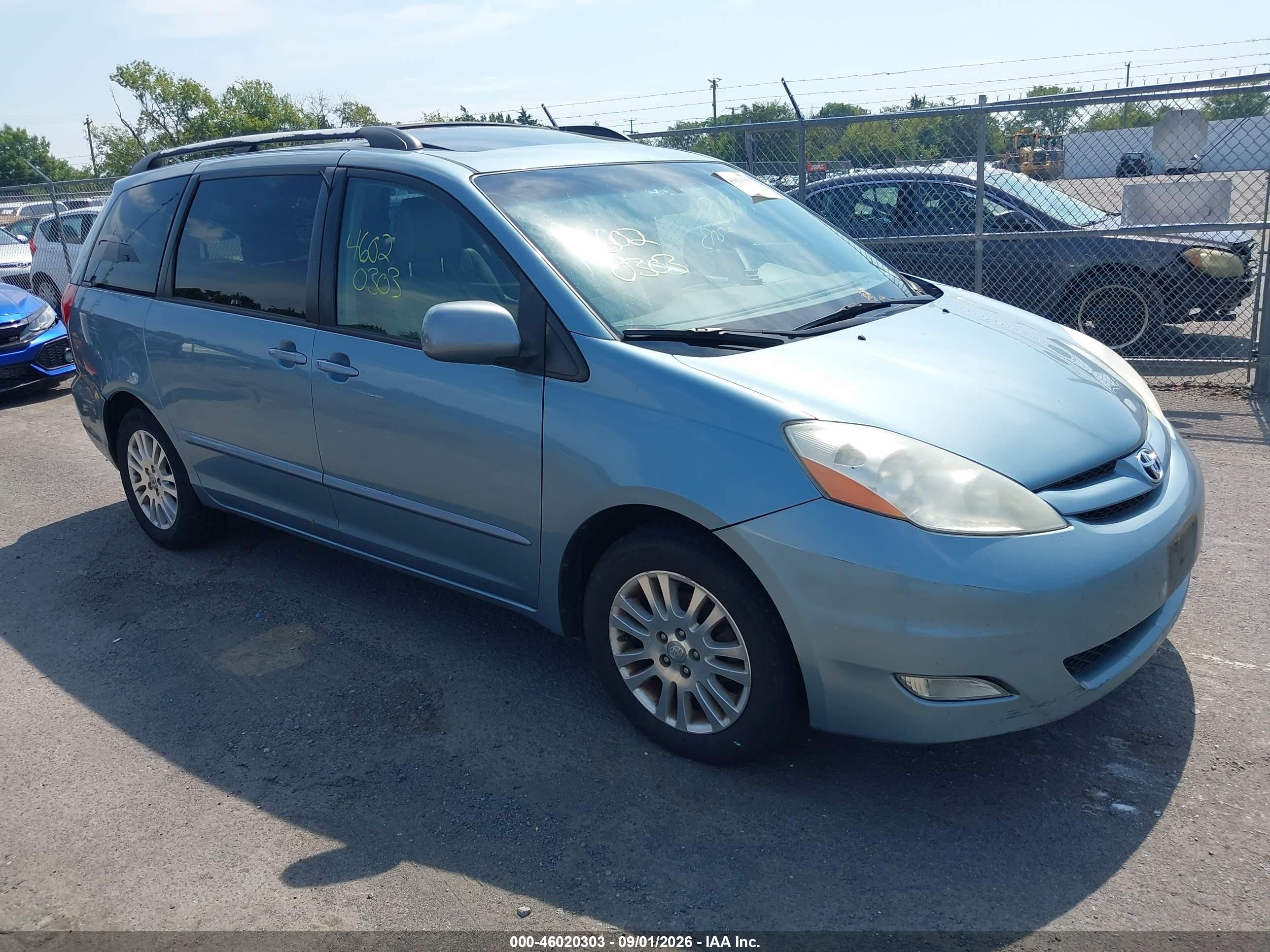 2008 Toyota Sienna Xle Blue vin: 5TDZK22C78S198508
