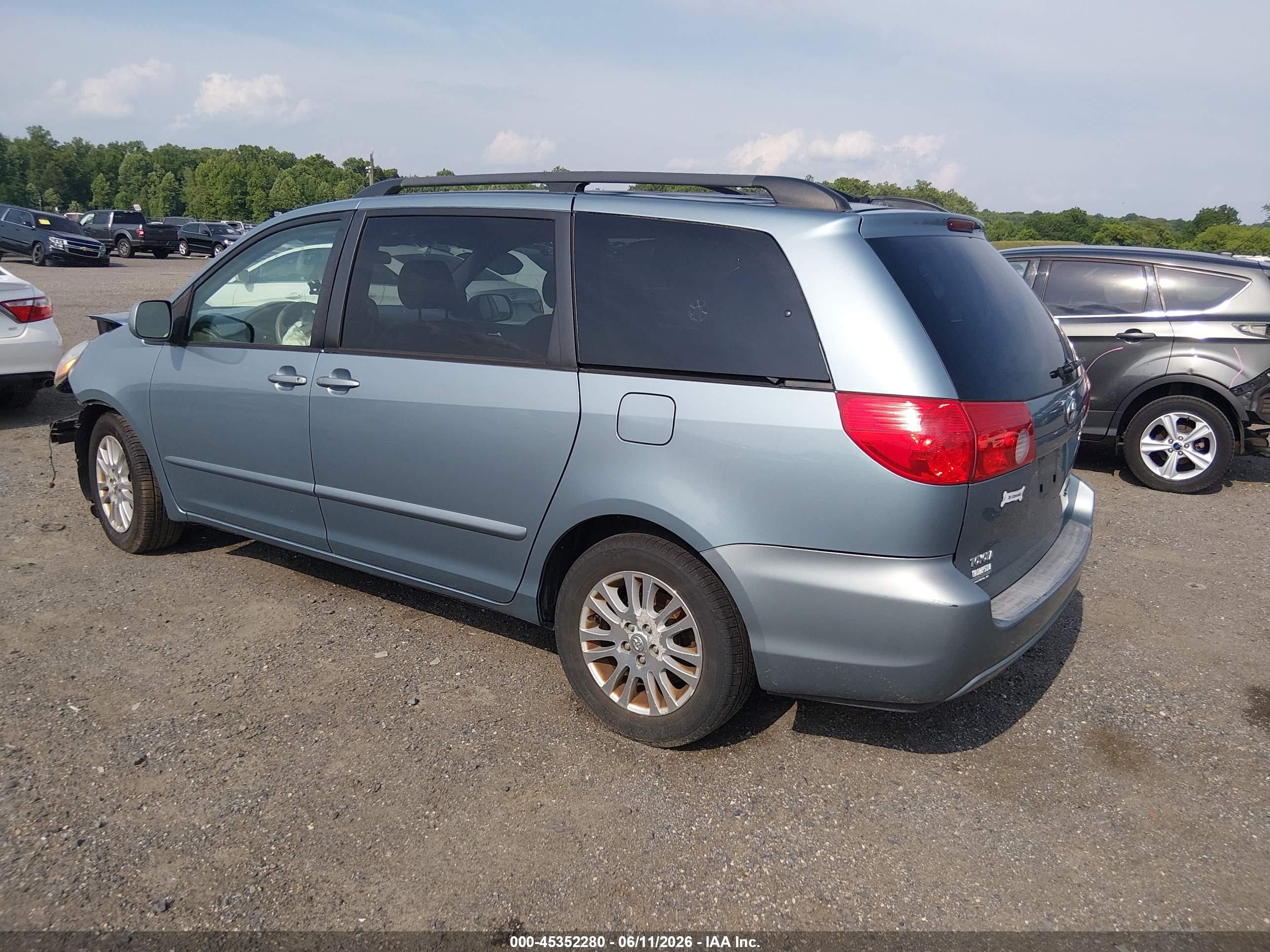 2008 Toyota Sienna Xle Blue vin: 5TDZK22C88S167431