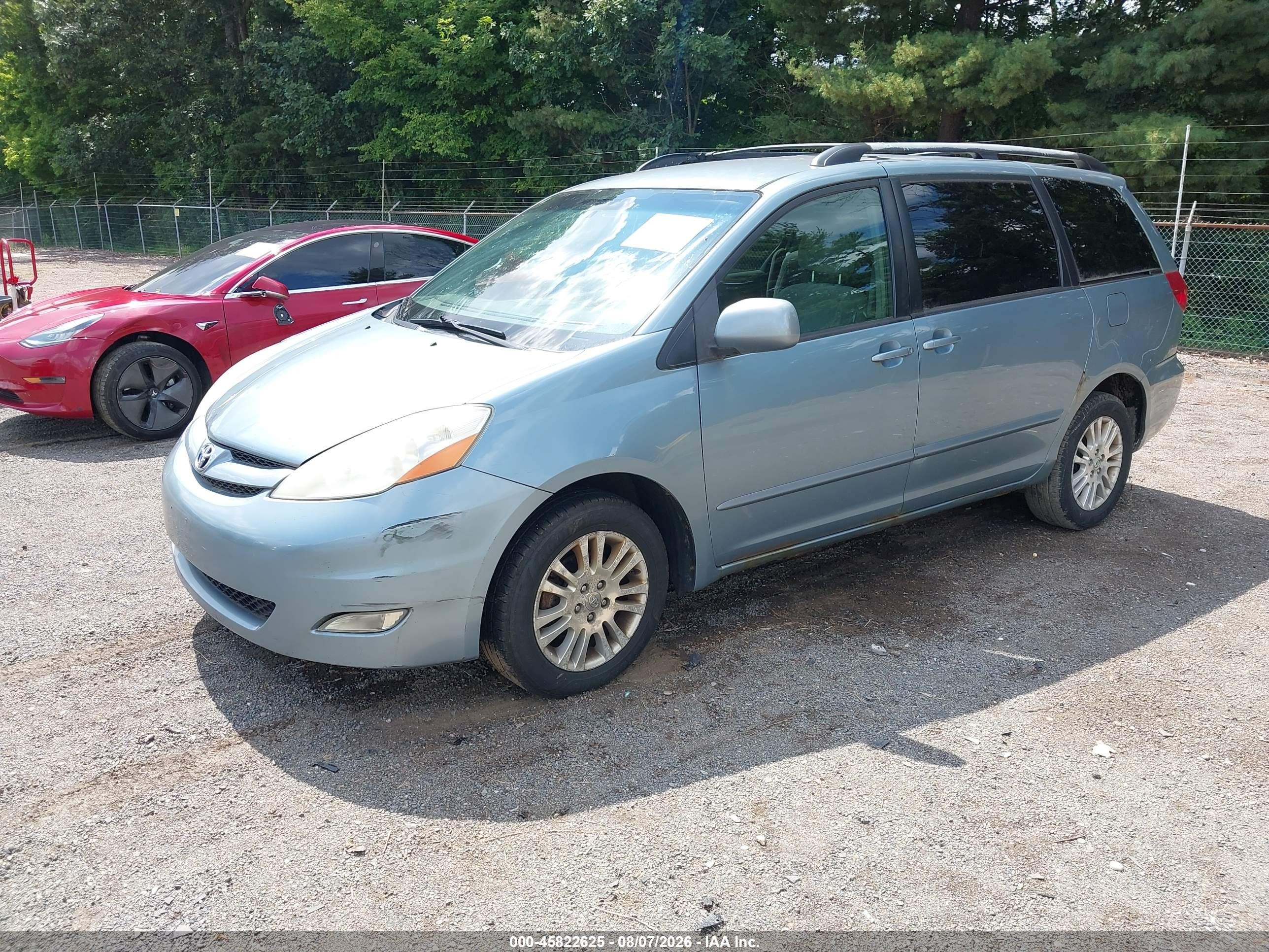 2008 Toyota Sienna Xle Синий vin: 5TDZK22C88S176789