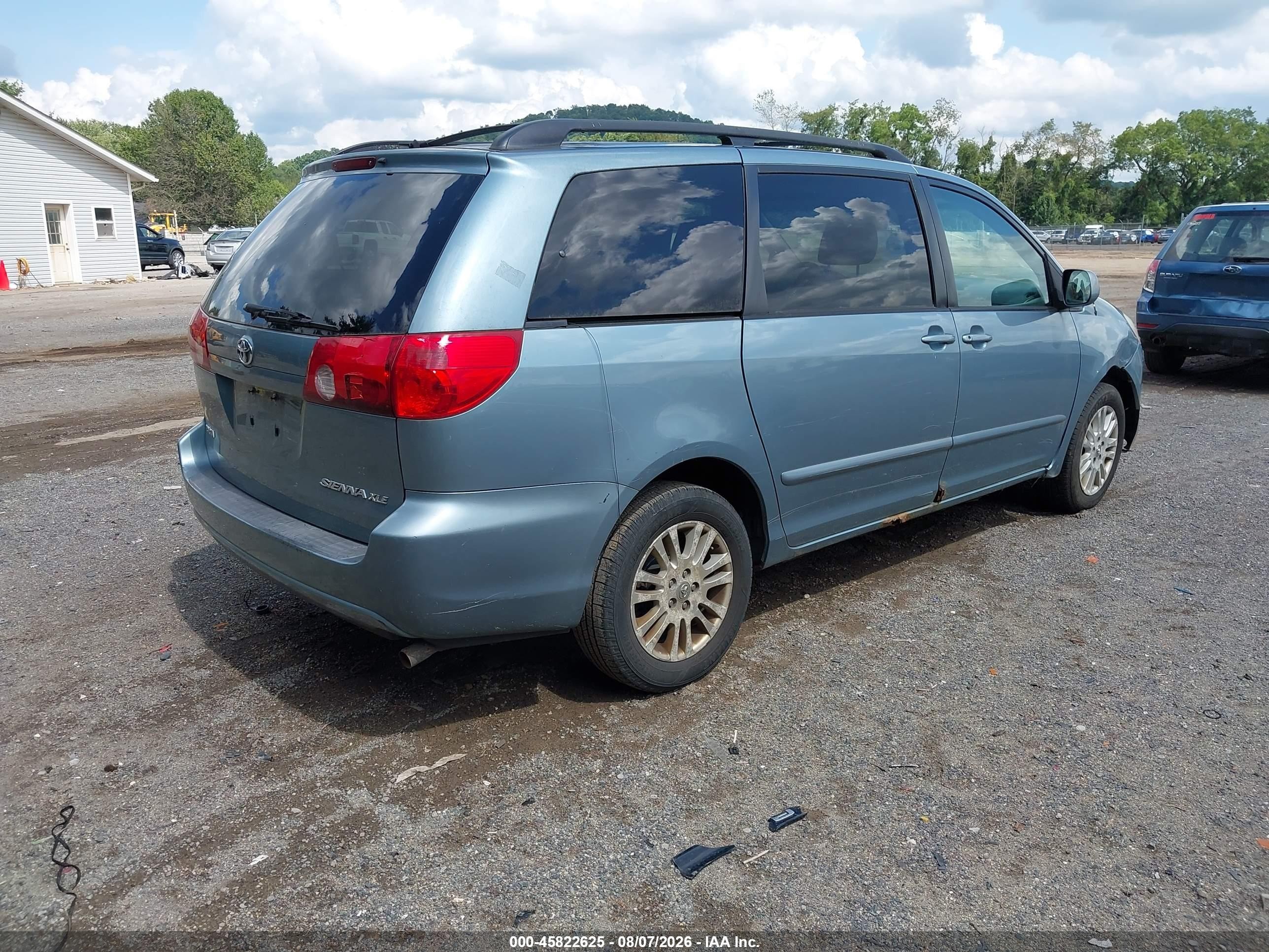 2008 Toyota Sienna Xle Синий vin: 5TDZK22C88S176789