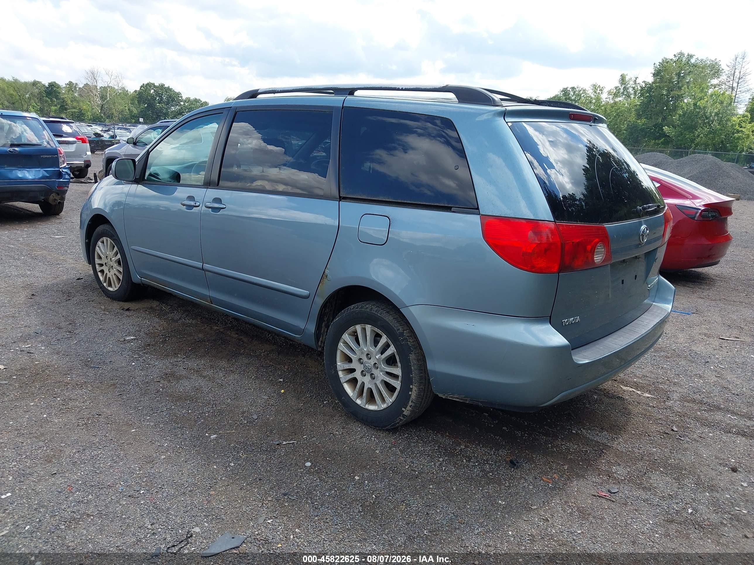 2008 Toyota Sienna Xle Синий vin: 5TDZK22C88S176789