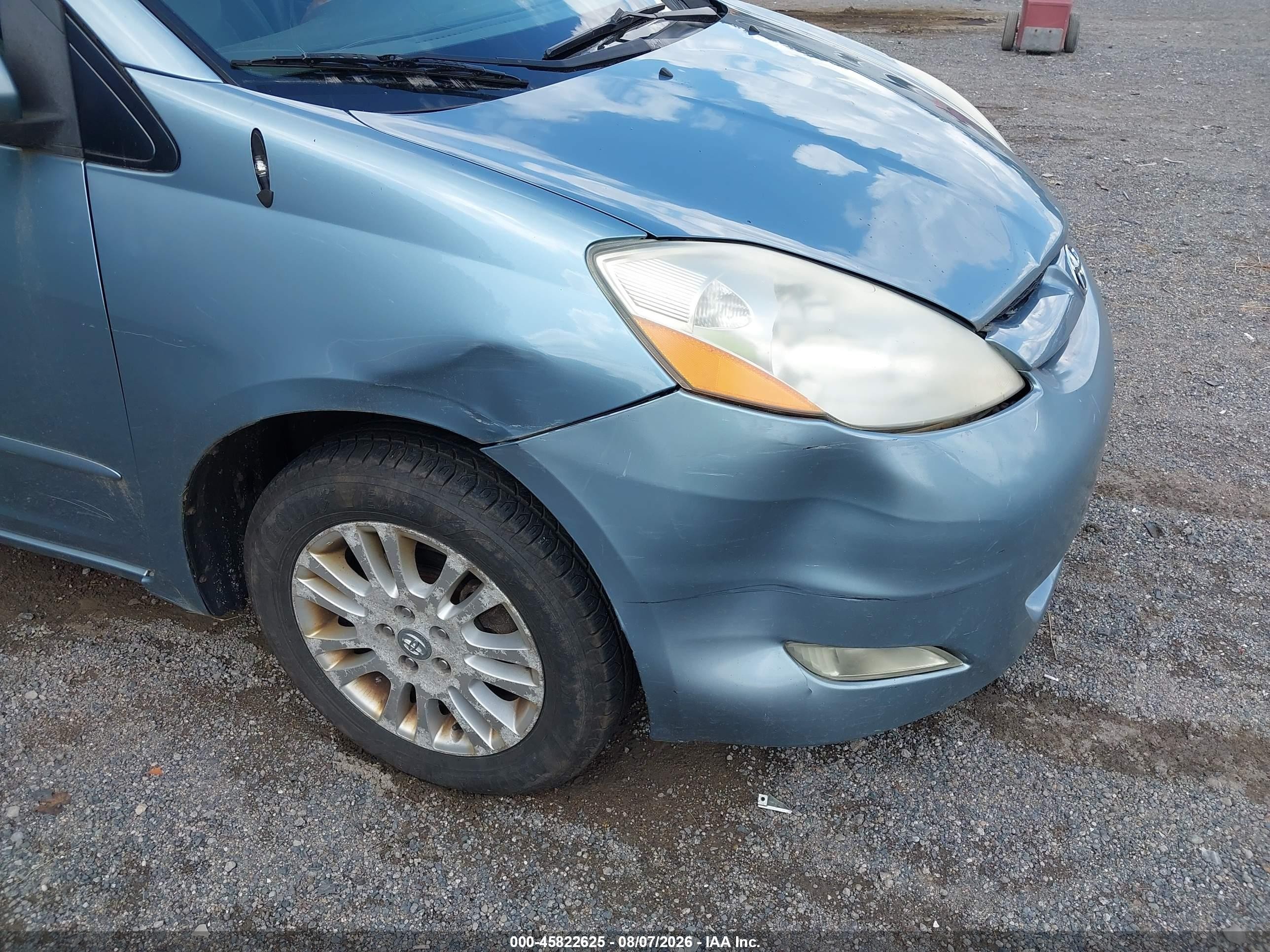 2008 Toyota Sienna Xle Синий vin: 5TDZK22C88S176789