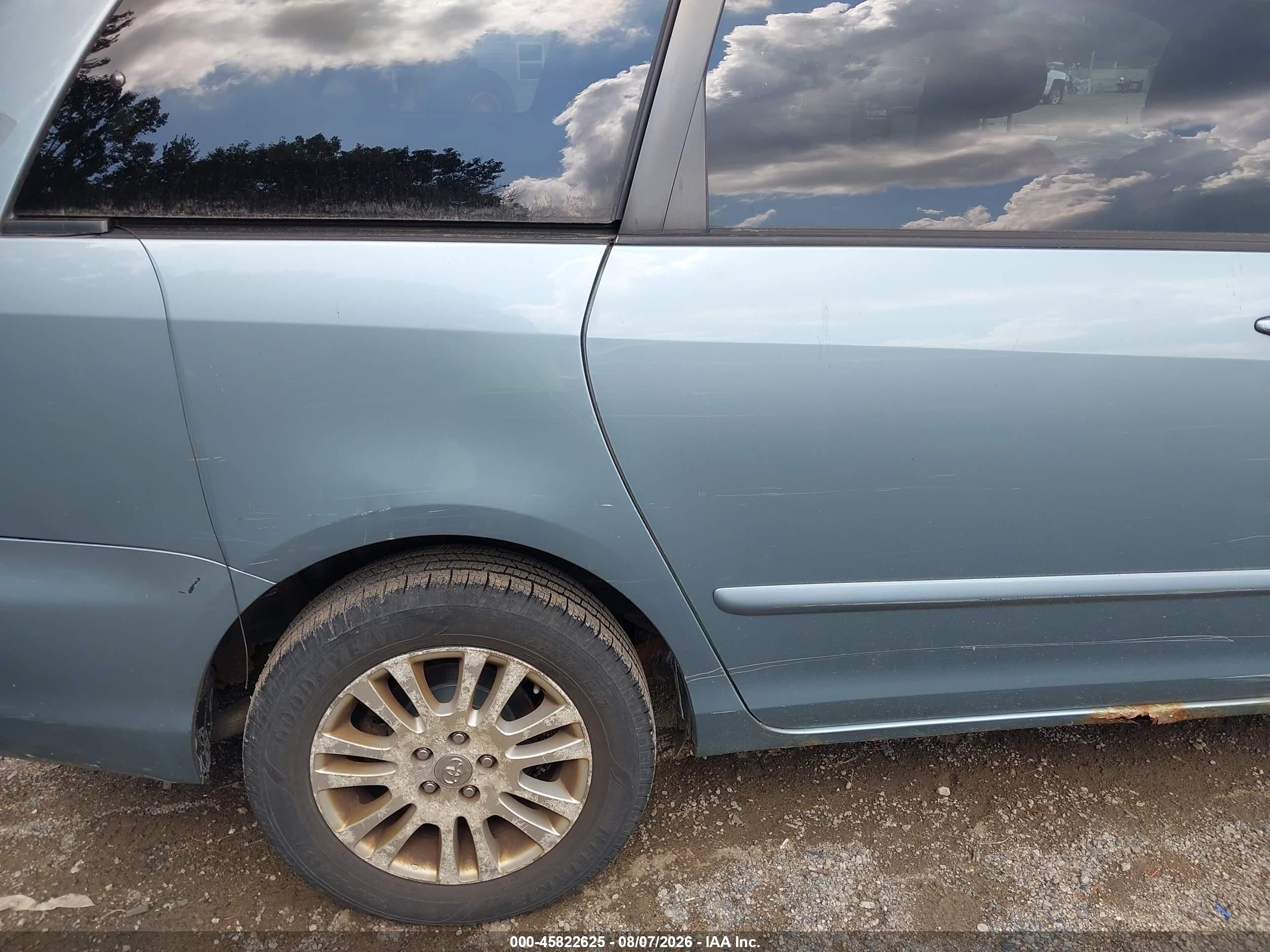 2008 Toyota Sienna Xle Синий vin: 5TDZK22C88S176789