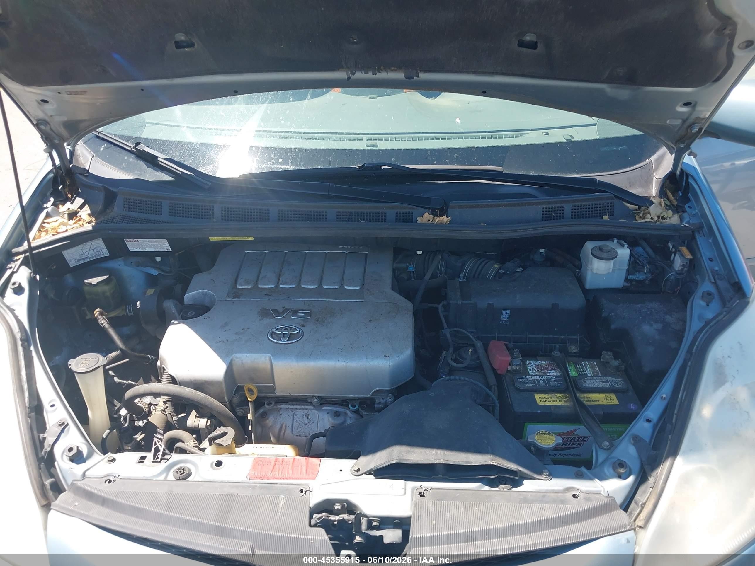2008 Toyota Sienna Xle Blue vin: 5TDZK22C88S200010