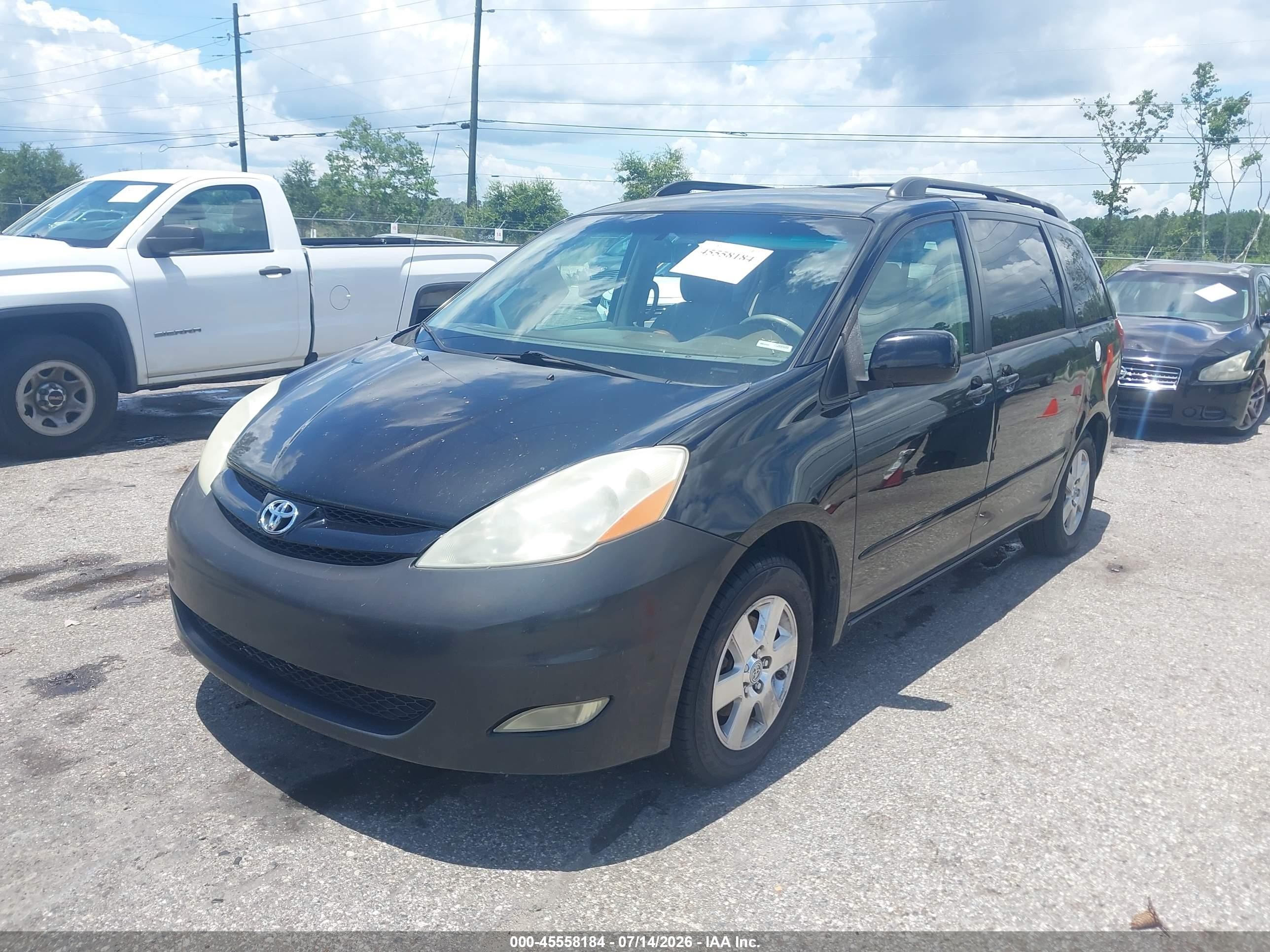 2008 Toyota Sienna Xle Black vin: 5TDZK22C88S220080