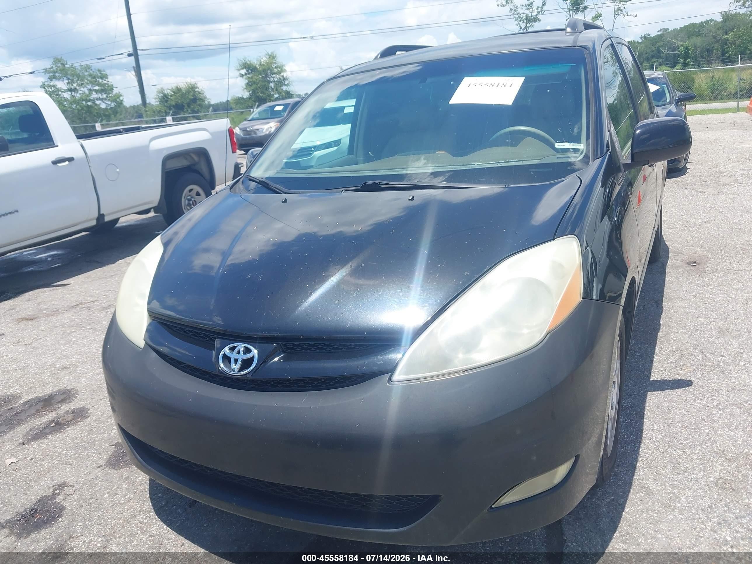 2008 Toyota Sienna Xle Black vin: 5TDZK22C88S220080
