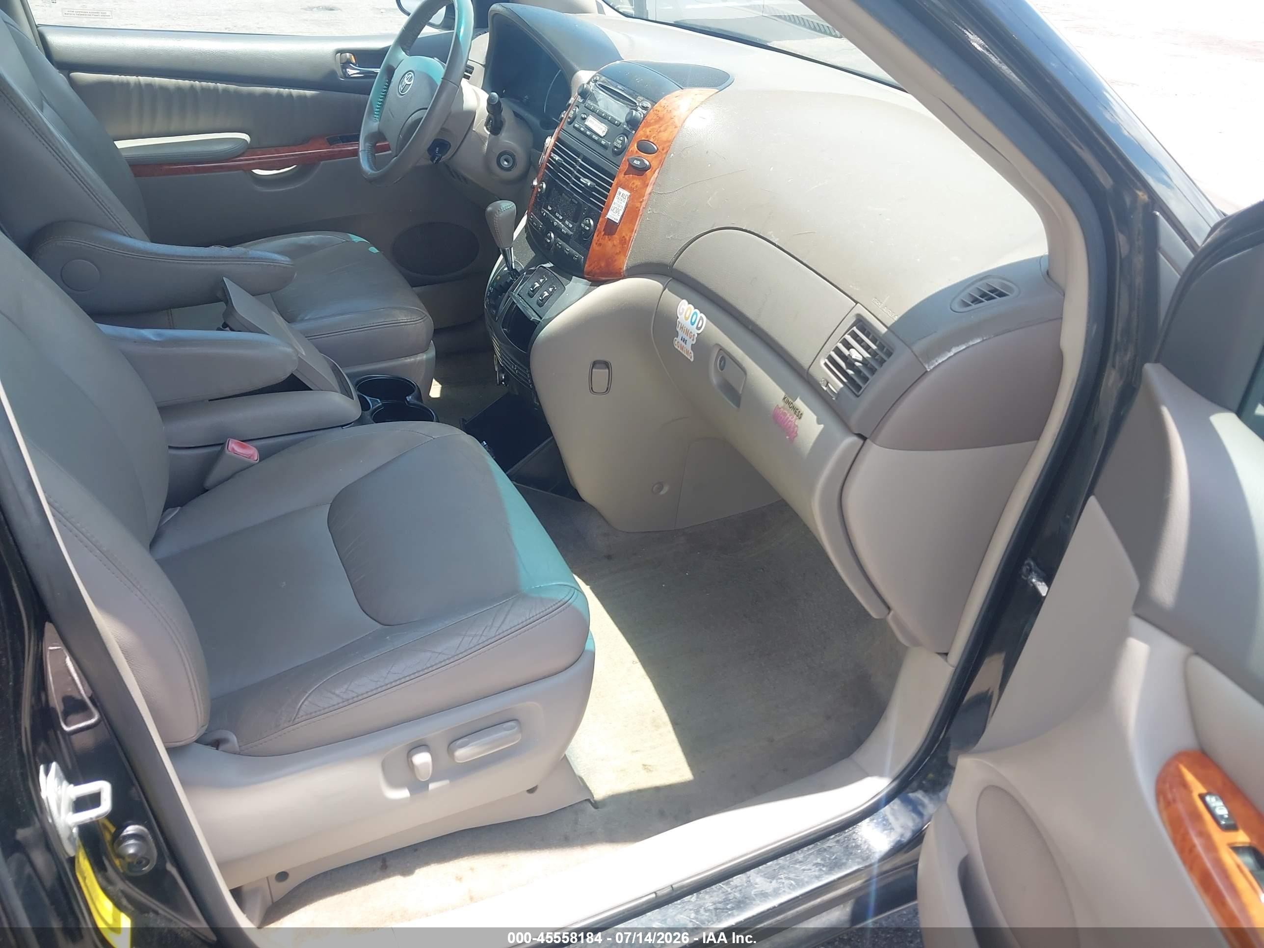 2008 Toyota Sienna Xle Black vin: 5TDZK22C88S220080
