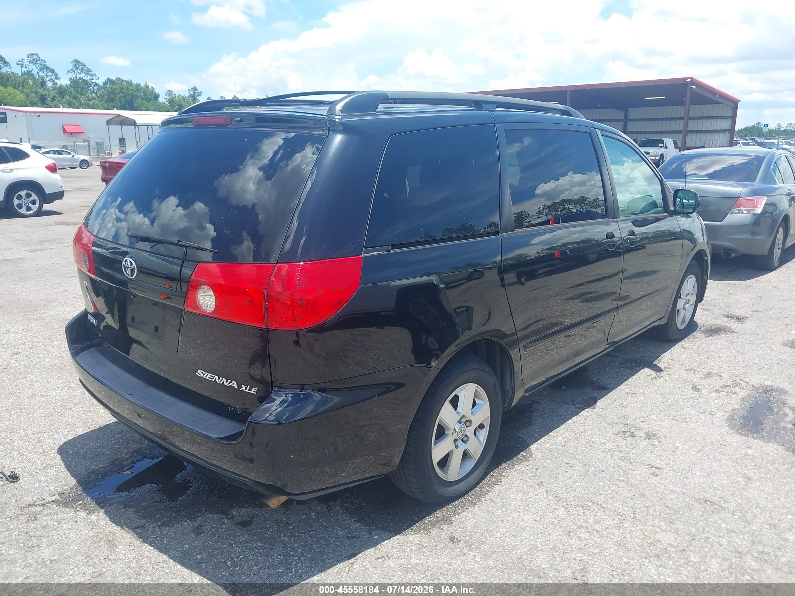 2008 Toyota Sienna Xle Black vin: 5TDZK22C88S220080