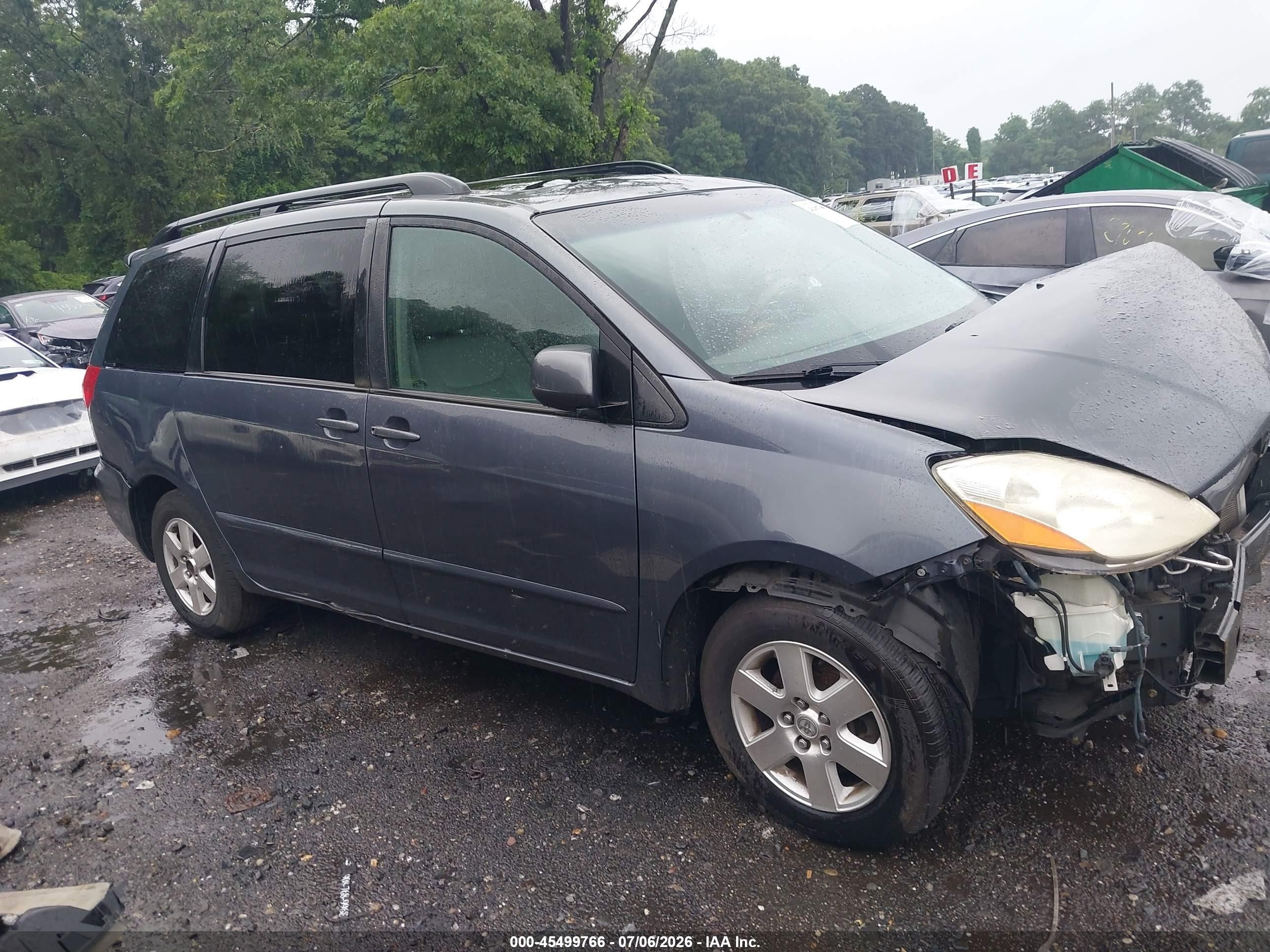 2009 Toyota Sienna Xle Gray vin: 5TDZK22C89S225328