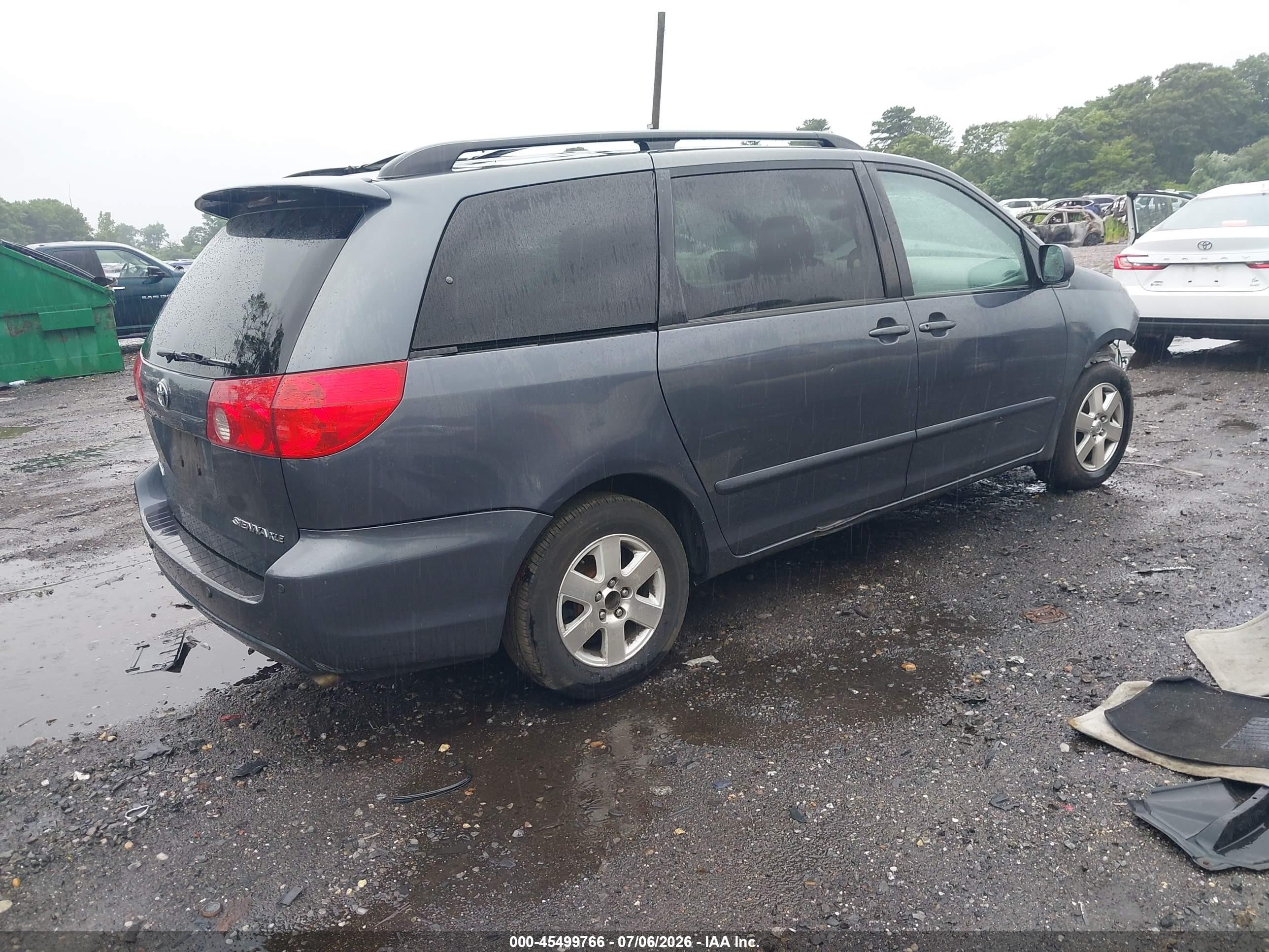 2009 Toyota Sienna Xle Gray vin: 5TDZK22C89S225328