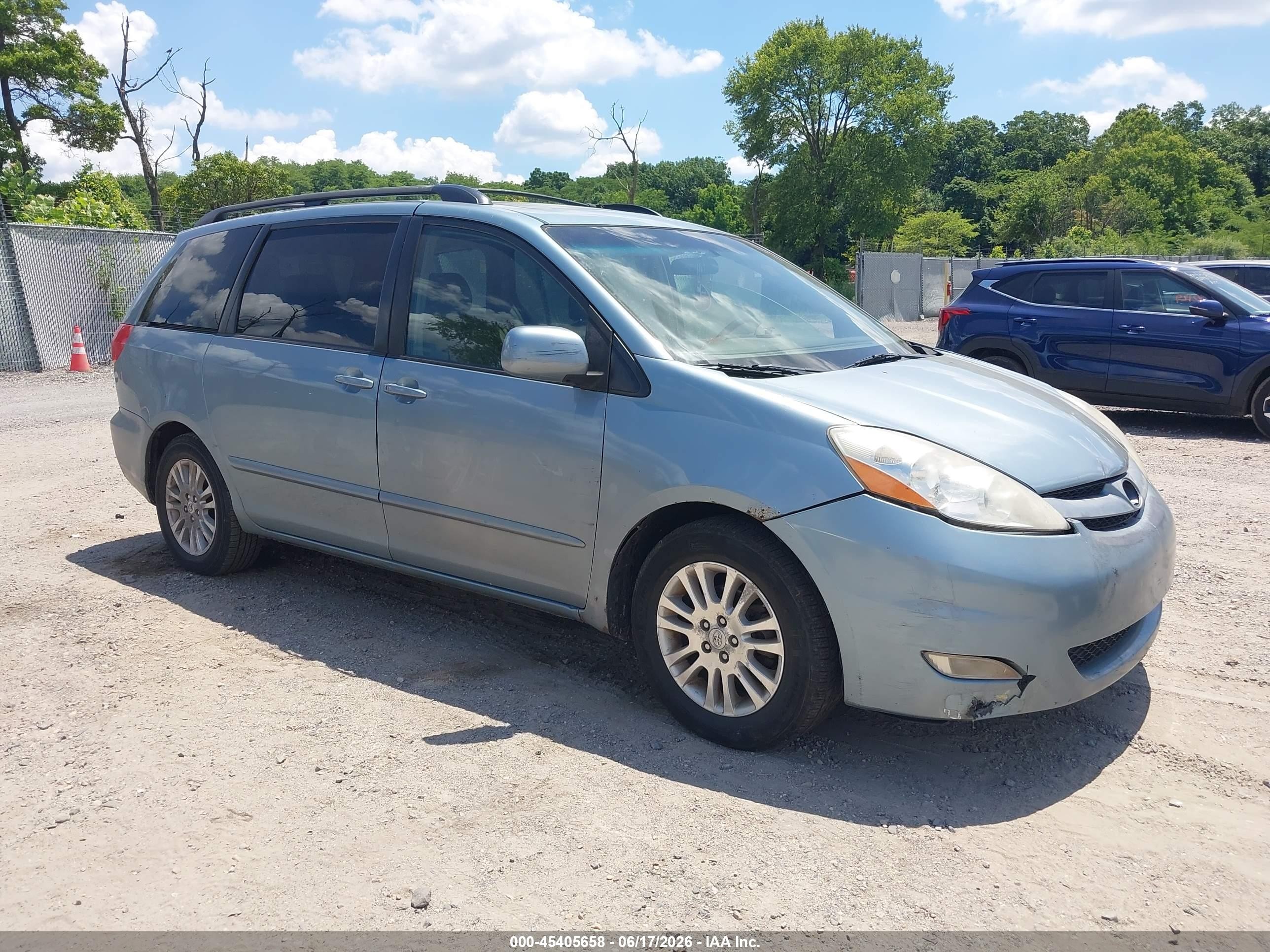 2009 Toyota Sienna Xle Blue vin: 5TDZK22C89S266526